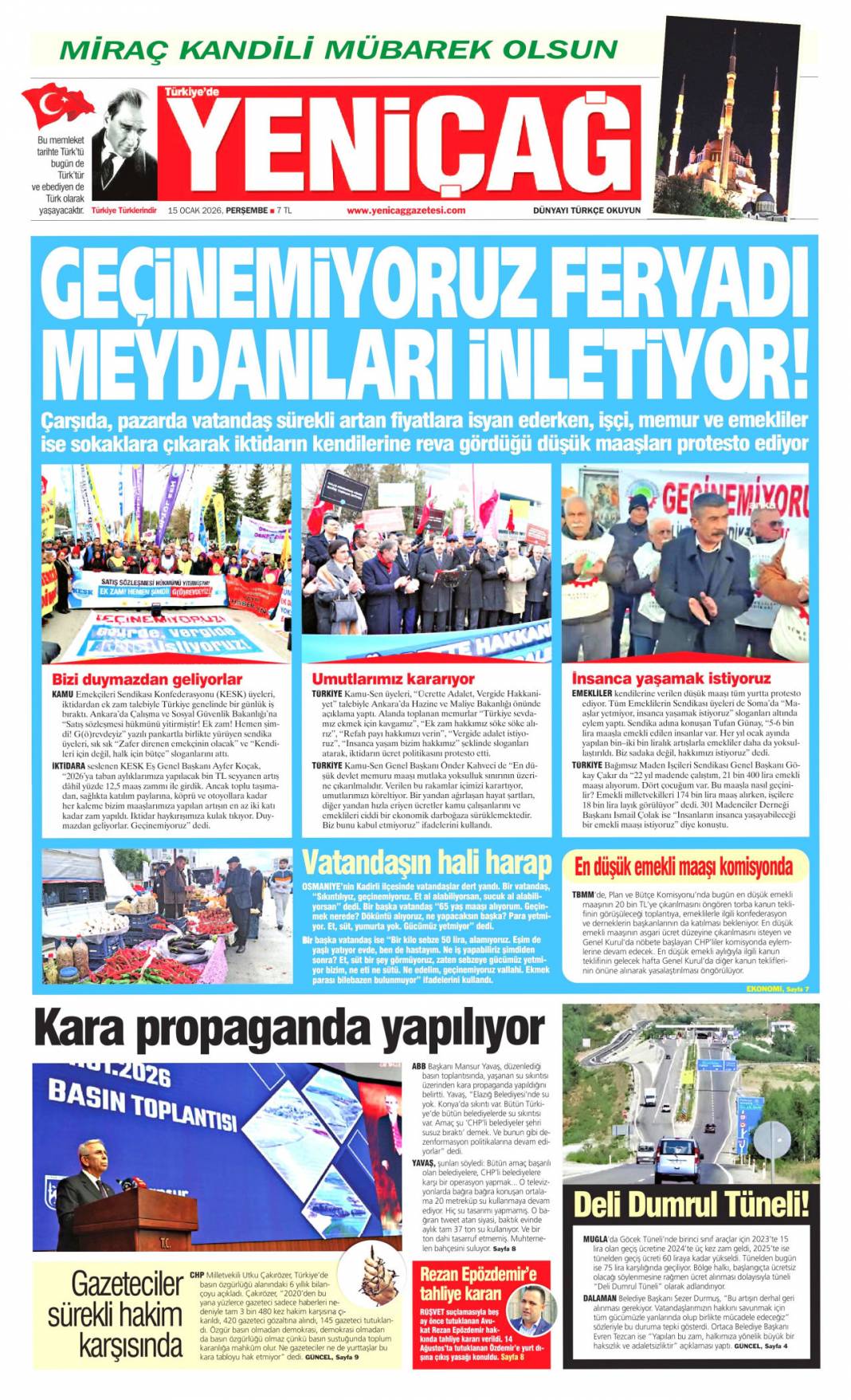 İBB'yi soydular kumarda yediler: 15 Ocak 2026 Perşembe, güncel gazete manşetleri 10