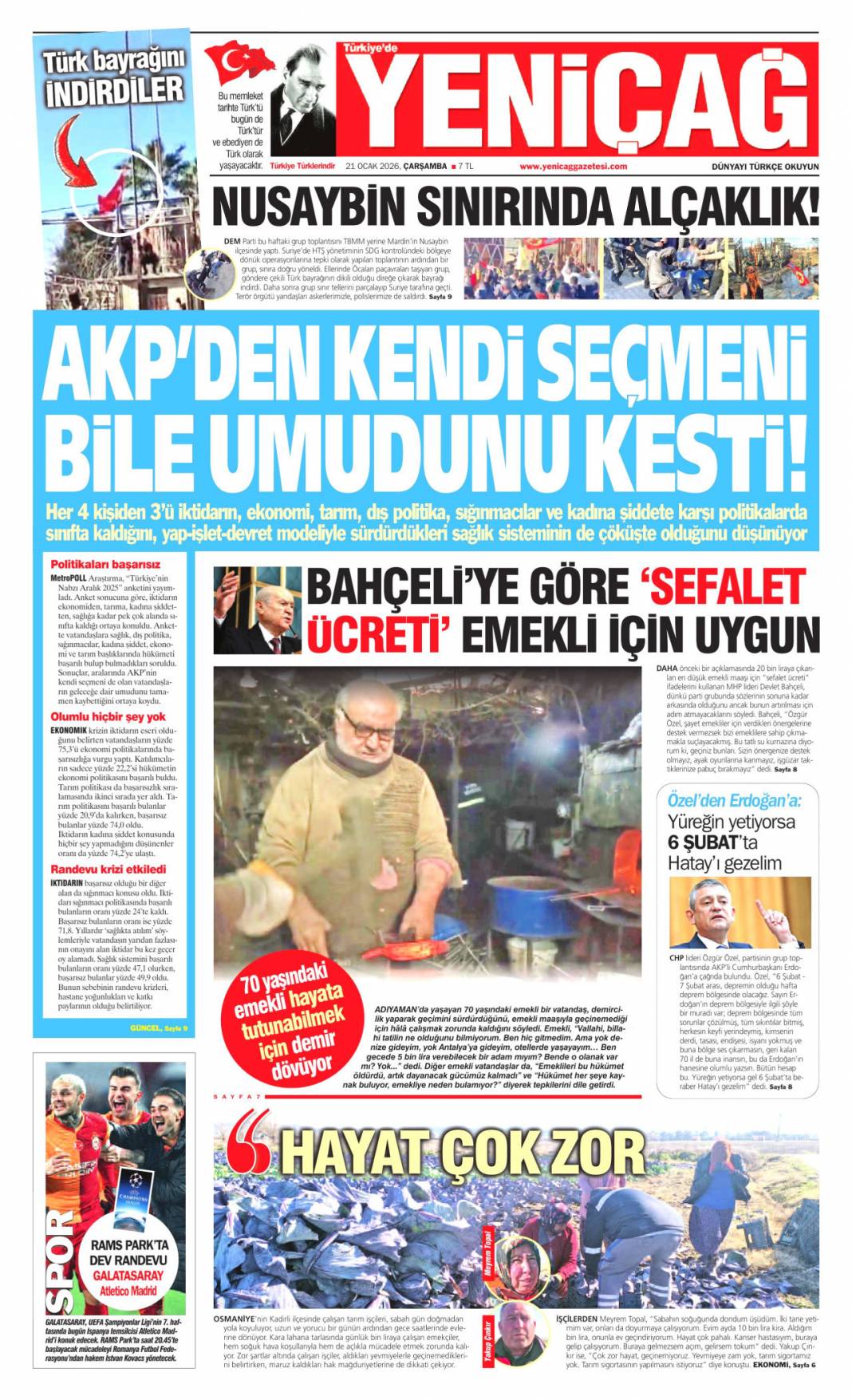 Suriye'de terör devri kapanıyor! 21 Ocak 2026 Çarşamba güncel gazete manşetleri 15