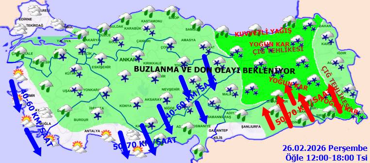 Meteoroloji uyardı: Hava buz kesti, kar kapıda! Bugün hava nasıl, Perşembe günü hava nasıl olacak? 9