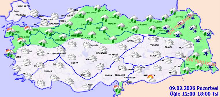 Meteoroloji uyardı; Kar mı geliyor? Bugün hava nasıl, Pazartesi hava nasıl olacak? 10
