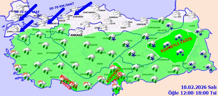 Meteoroloji o bölgeleri uyardı: Kuvvetli yağış geliyor! Bugün hava nasıl, Salı günü hava nasıl olacak? 6