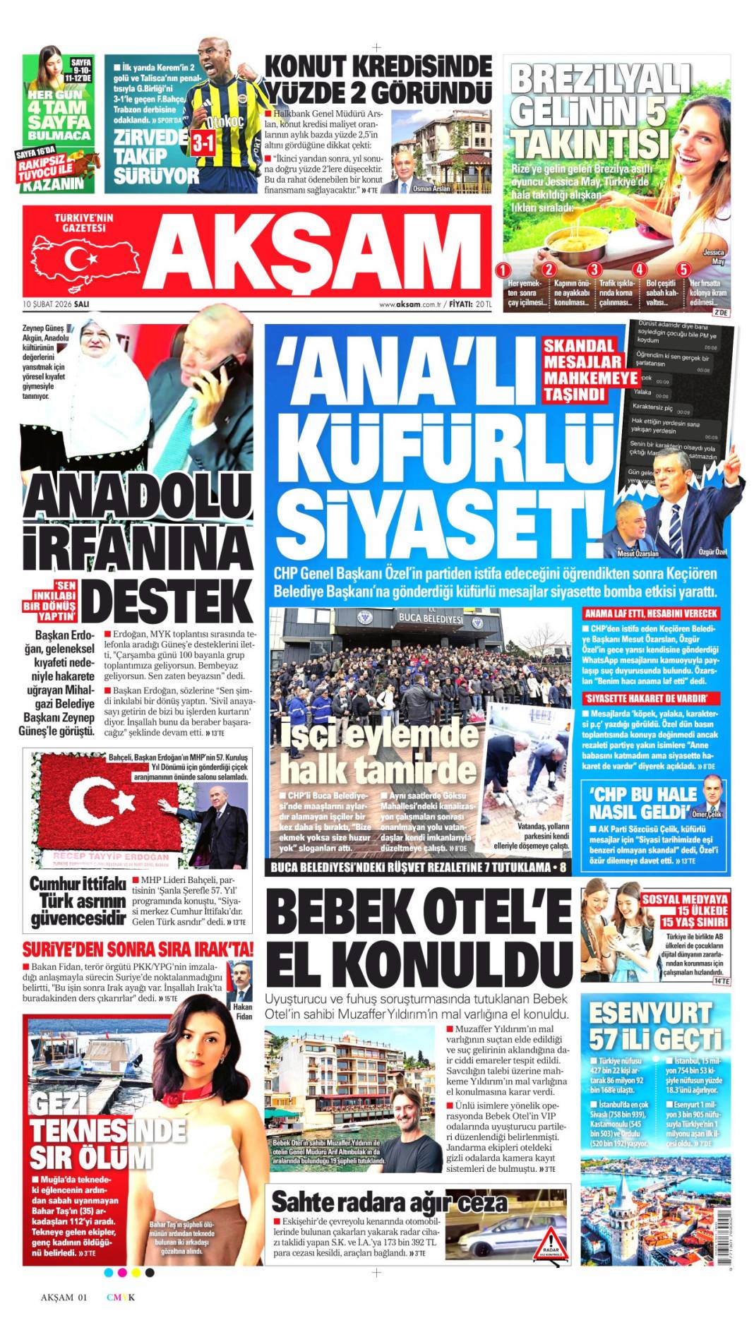 Rejimi devirmek boş bir hayal: 10 Şubat 2026 Salı güncel gazete manşetleri 4