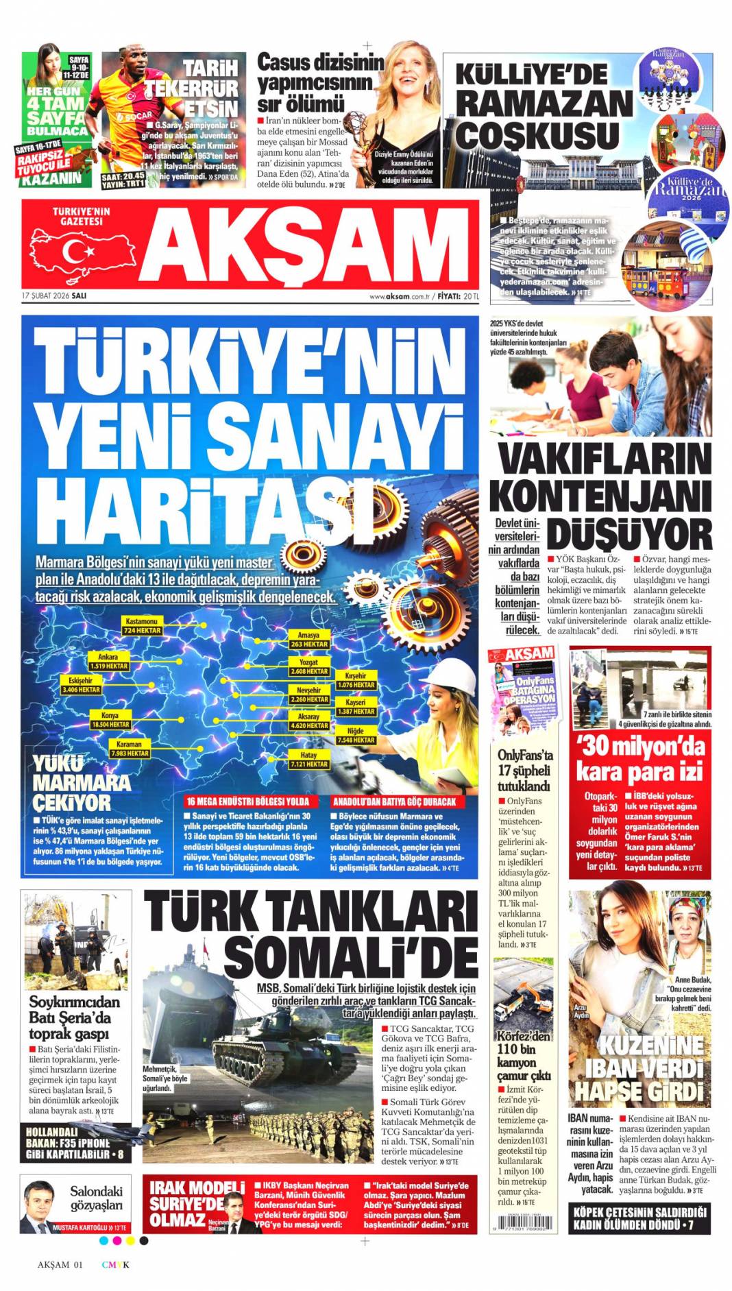 CHP'li tacizci hâlâ görevde: 17 Şubat 2026 Salı güncel gazete manşetleri 6