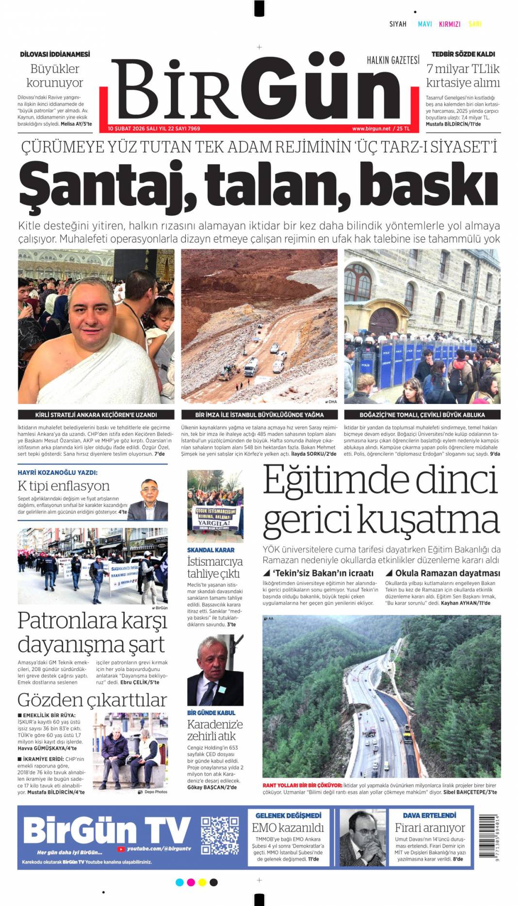 Rejimi devirmek boş bir hayal: 10 Şubat 2026 Salı güncel gazete manşetleri 11