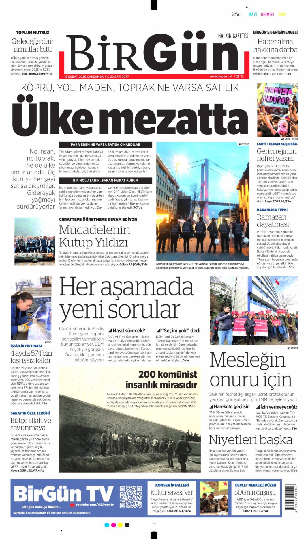 Afrika Boynuzu'nda çatışma istemiyoruz: 18 Şubat 2026 Çarşamba güncel gazete manşetleri 13