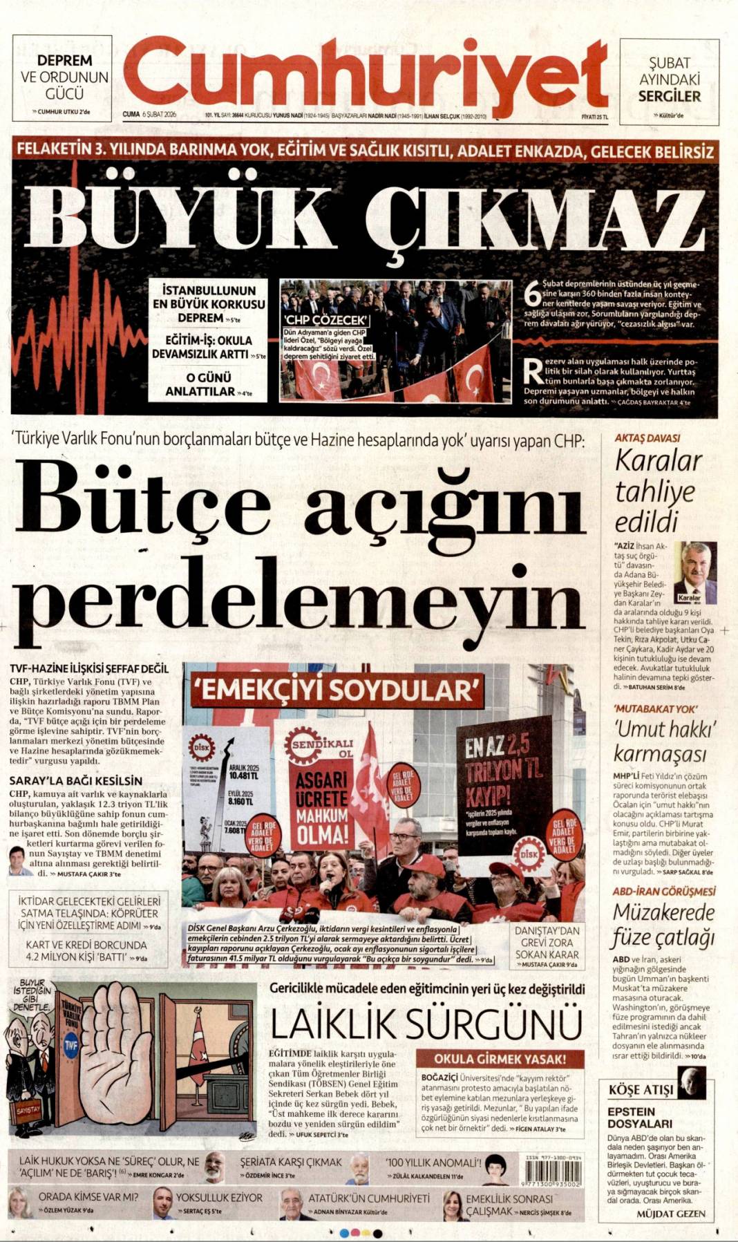 Türkiye'nin gücüne hayran kaldık: 6 Şubat 2026 Cuma güncel gazete manşetleri 5