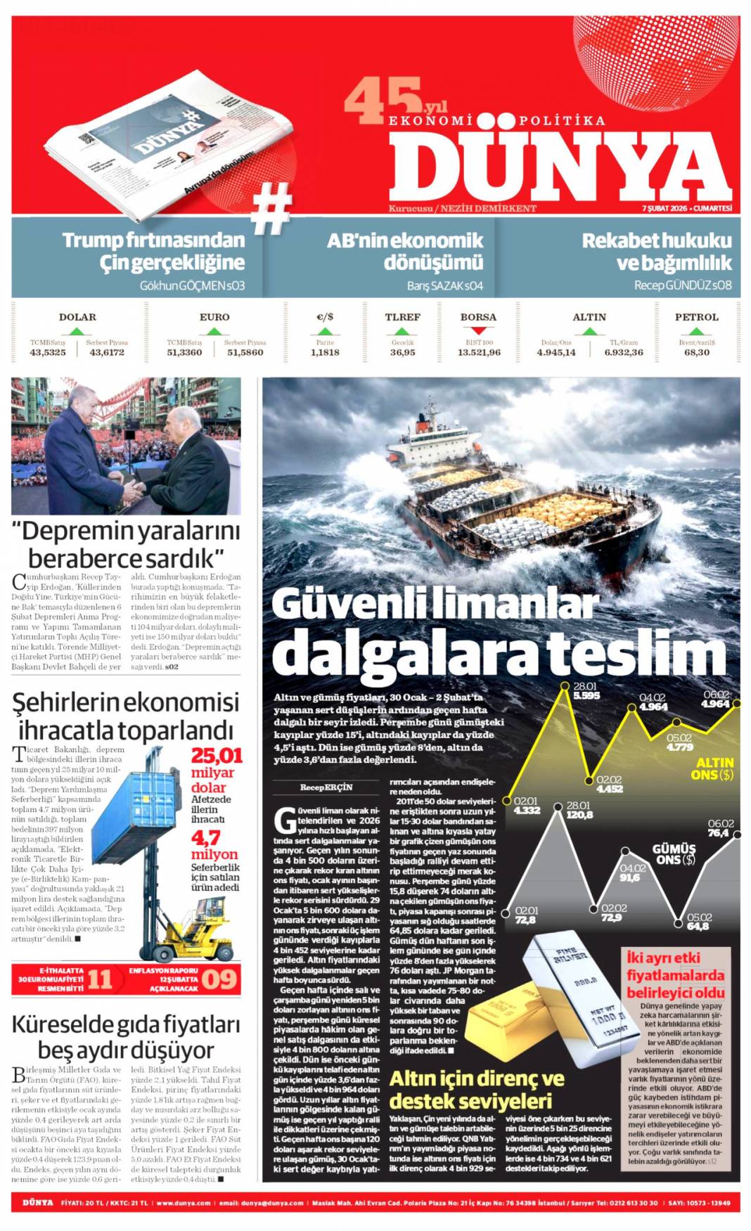 Bitmez dediler işte evler burada: 7 Şubat 2026 Cumartesi güncel gazete manşetleri 18