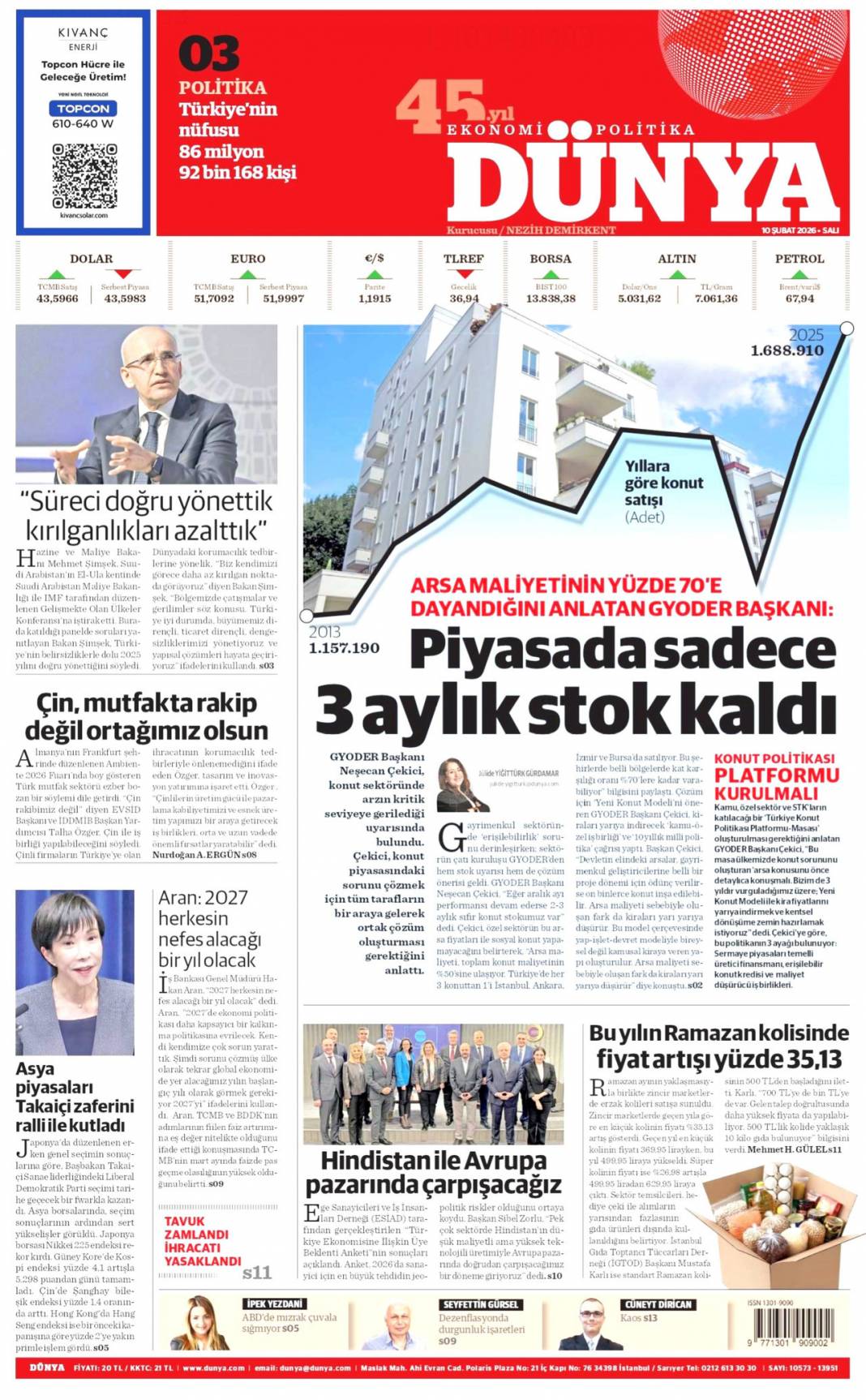 Rejimi devirmek boş bir hayal: 10 Şubat 2026 Salı güncel gazete manşetleri 13