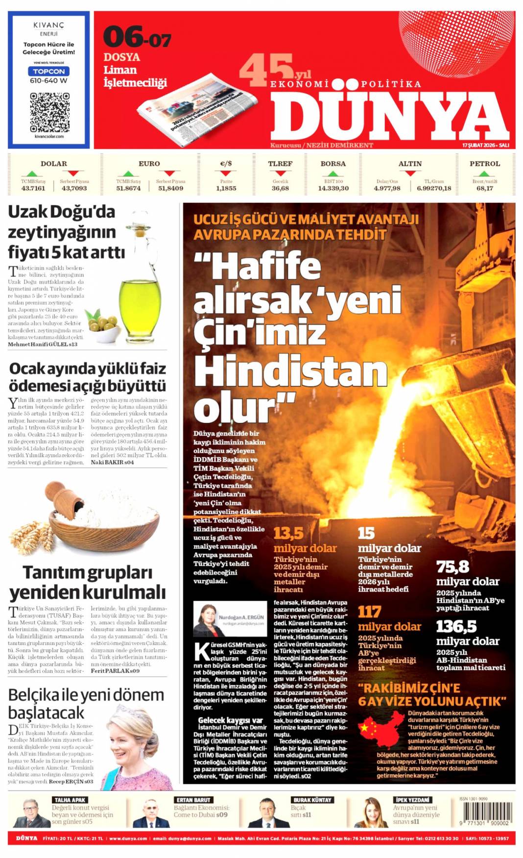 CHP'li tacizci hâlâ görevde: 17 Şubat 2026 Salı güncel gazete manşetleri 13