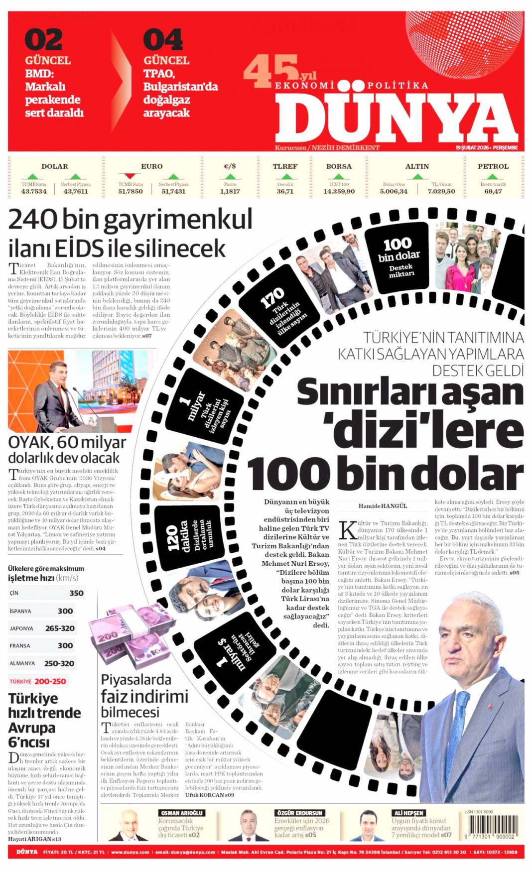 Terör prangasını parçaladık: 19 Şubat 2026 Perşembe güncel gazete manşetleri 9