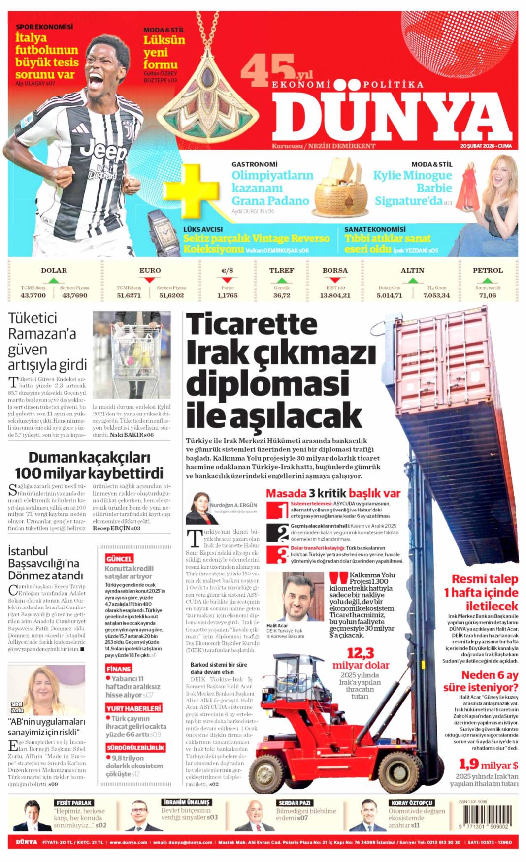 Şehitlerin emanetine sahip çıkıyoruz: 20 Şubat 2026 Cuma güncel gazete manşetleri 24