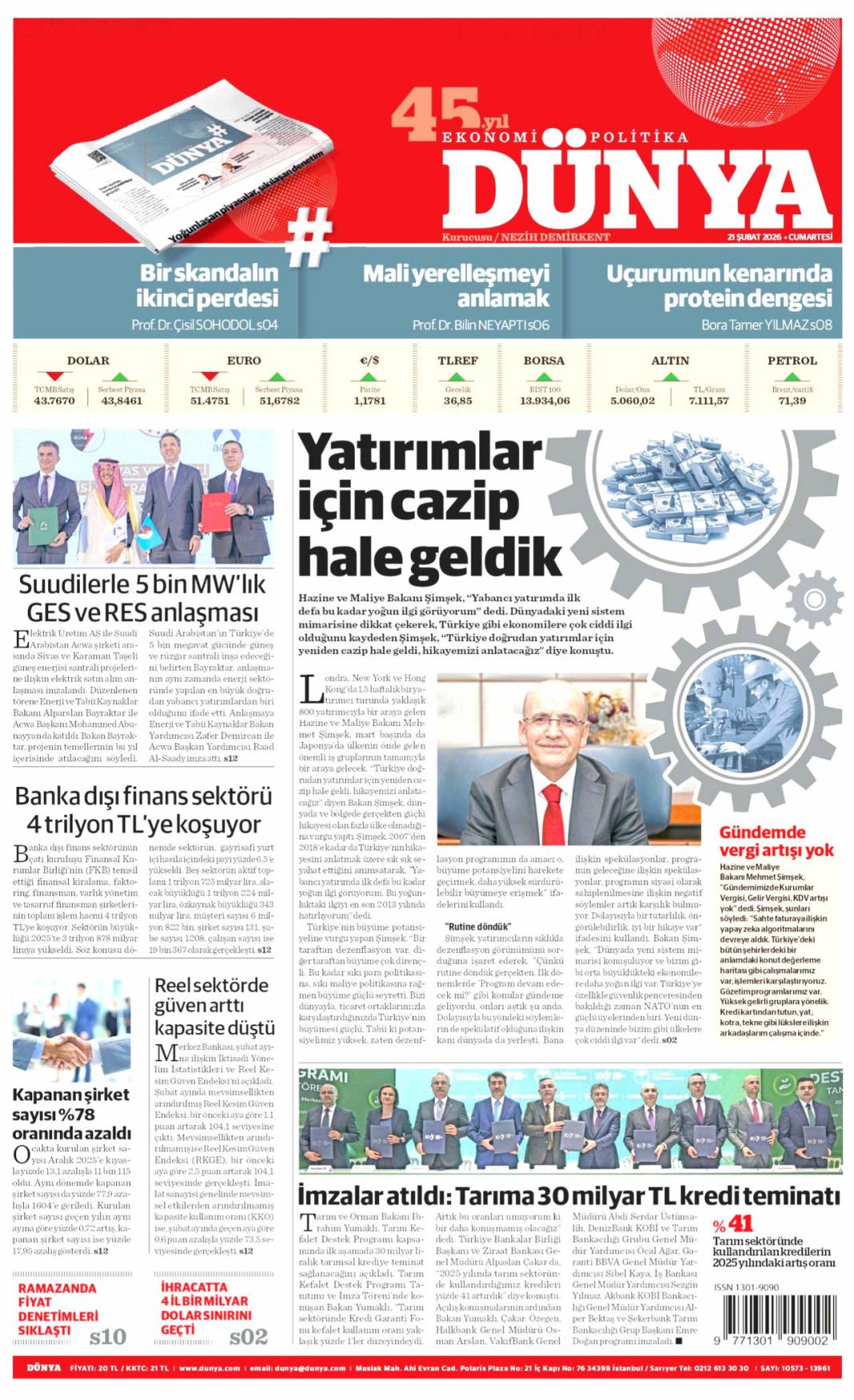 Türkiye Ramazanda Gazze'yi unutmadı: 21 Şubat 2026 Cumartesi güncel gazete manşetleri 14