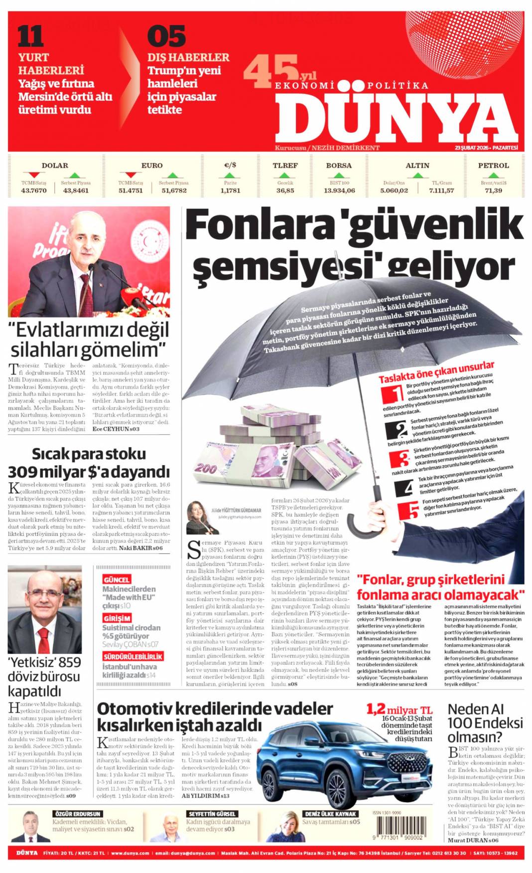 Zehir tacirlerine Avcı'dan Siber darbe: 23 Şubat 2026 Pazartesi güncel gazete manşetleri 15