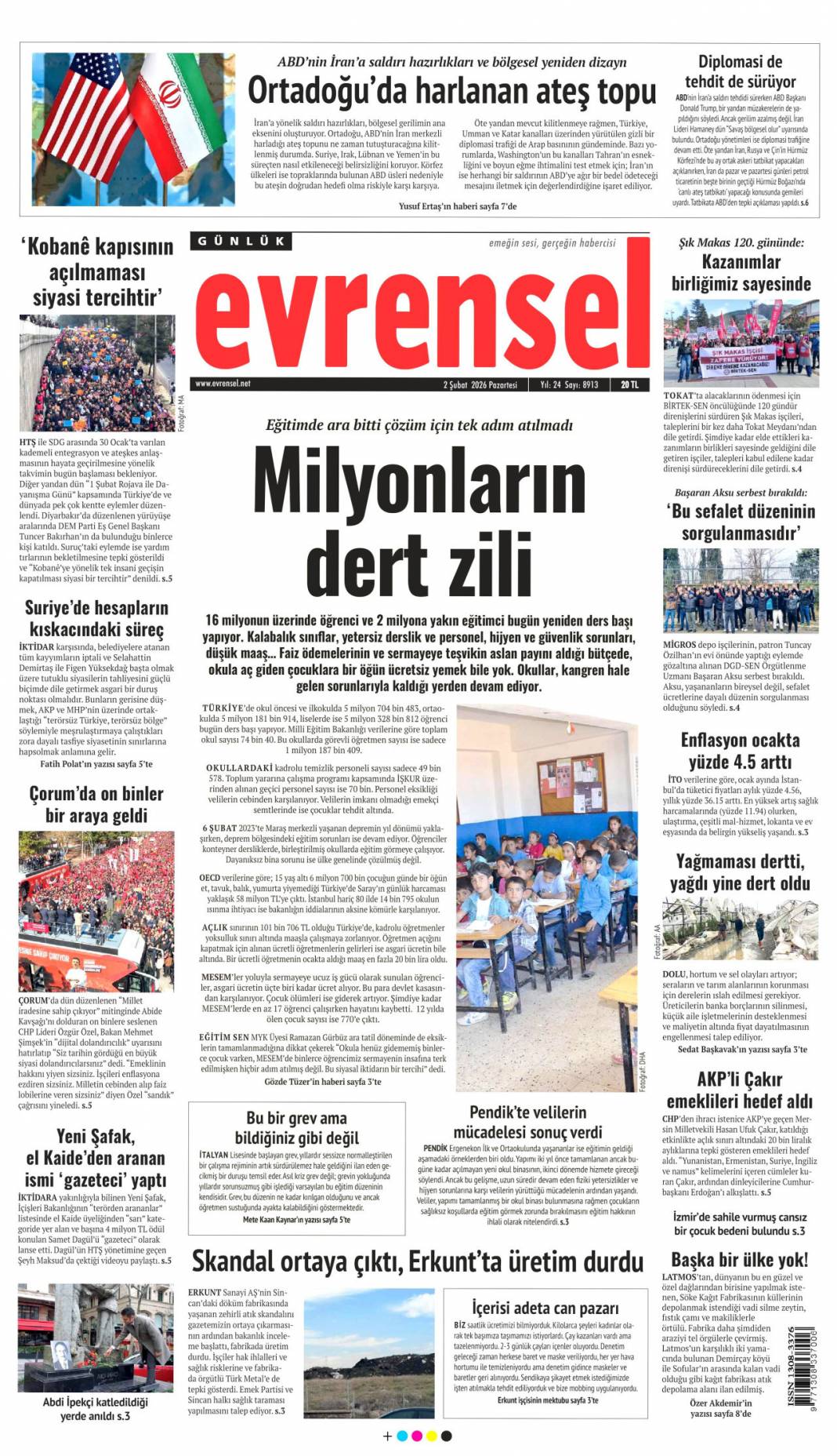 Avrupa saraylarını sarstı: 2 Şubat 2026 Pazartesi güncel gazete manşetleri 26