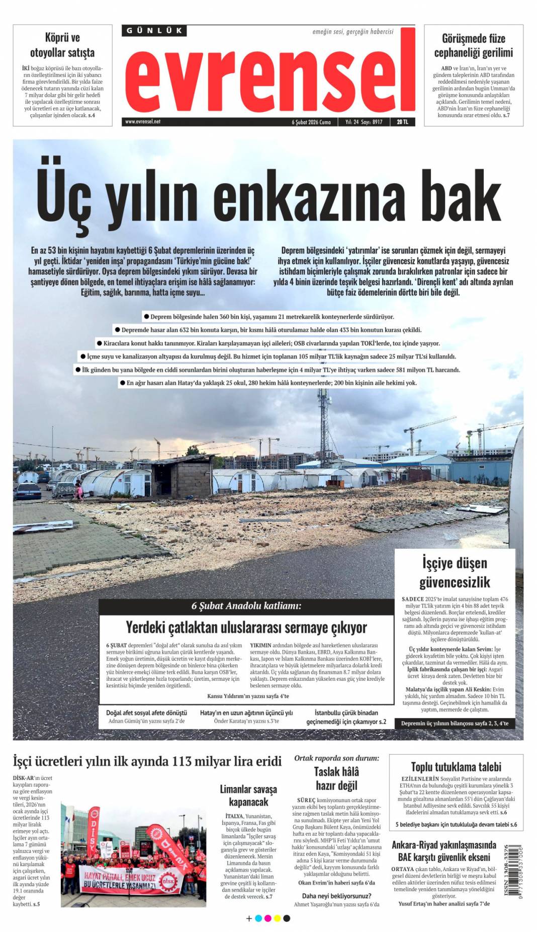 Türkiye'nin gücüne hayran kaldık: 6 Şubat 2026 Cuma güncel gazete manşetleri 13