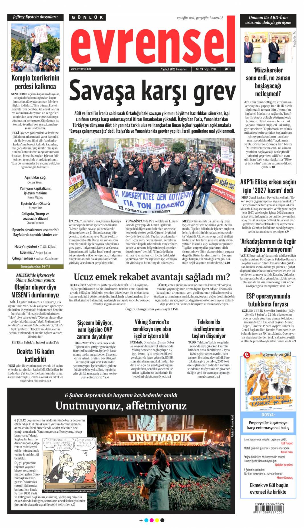 Bitmez dediler işte evler burada: 7 Şubat 2026 Cumartesi güncel gazete manşetleri 16