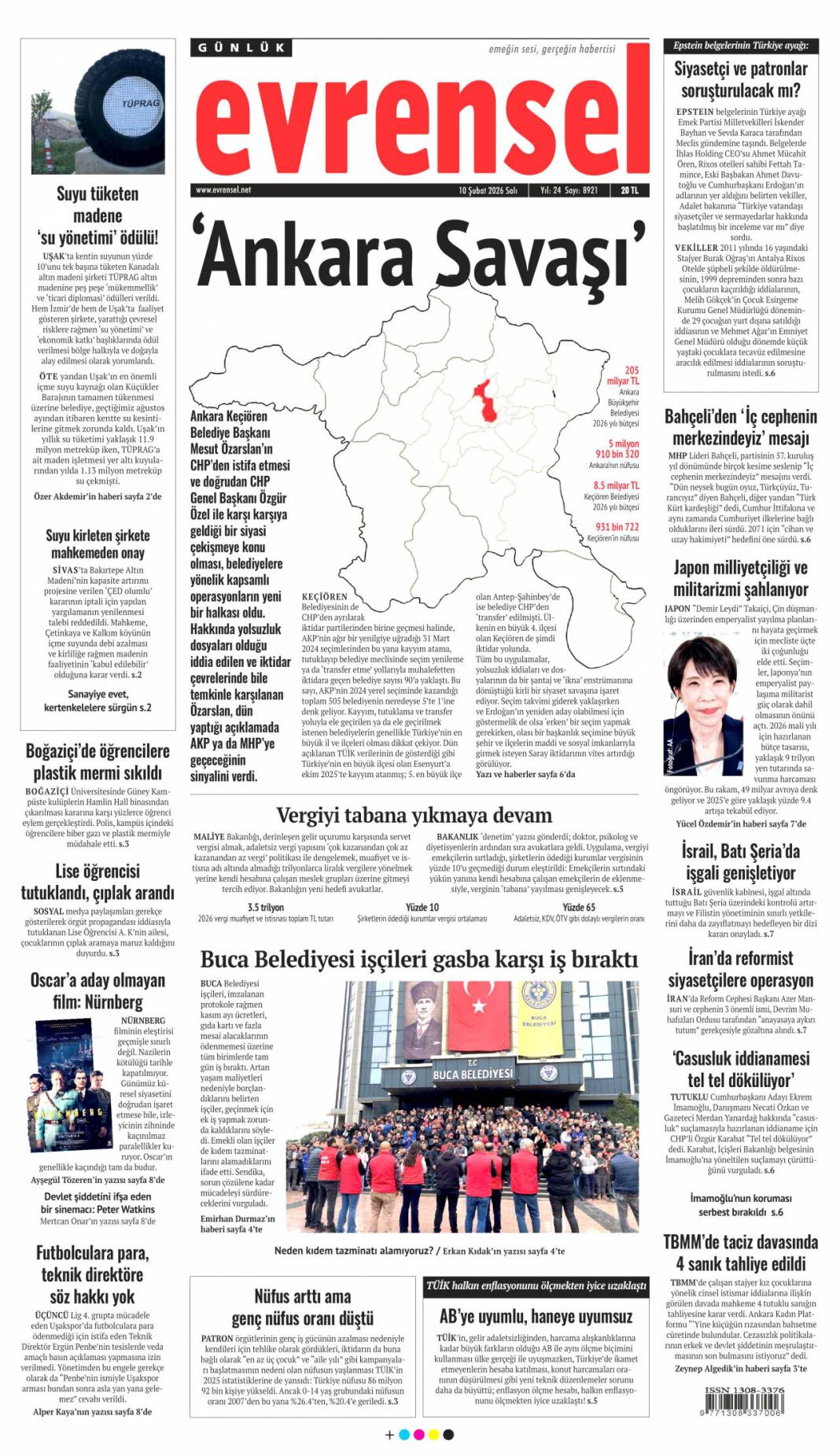 Rejimi devirmek boş bir hayal: 10 Şubat 2026 Salı güncel gazete manşetleri 14