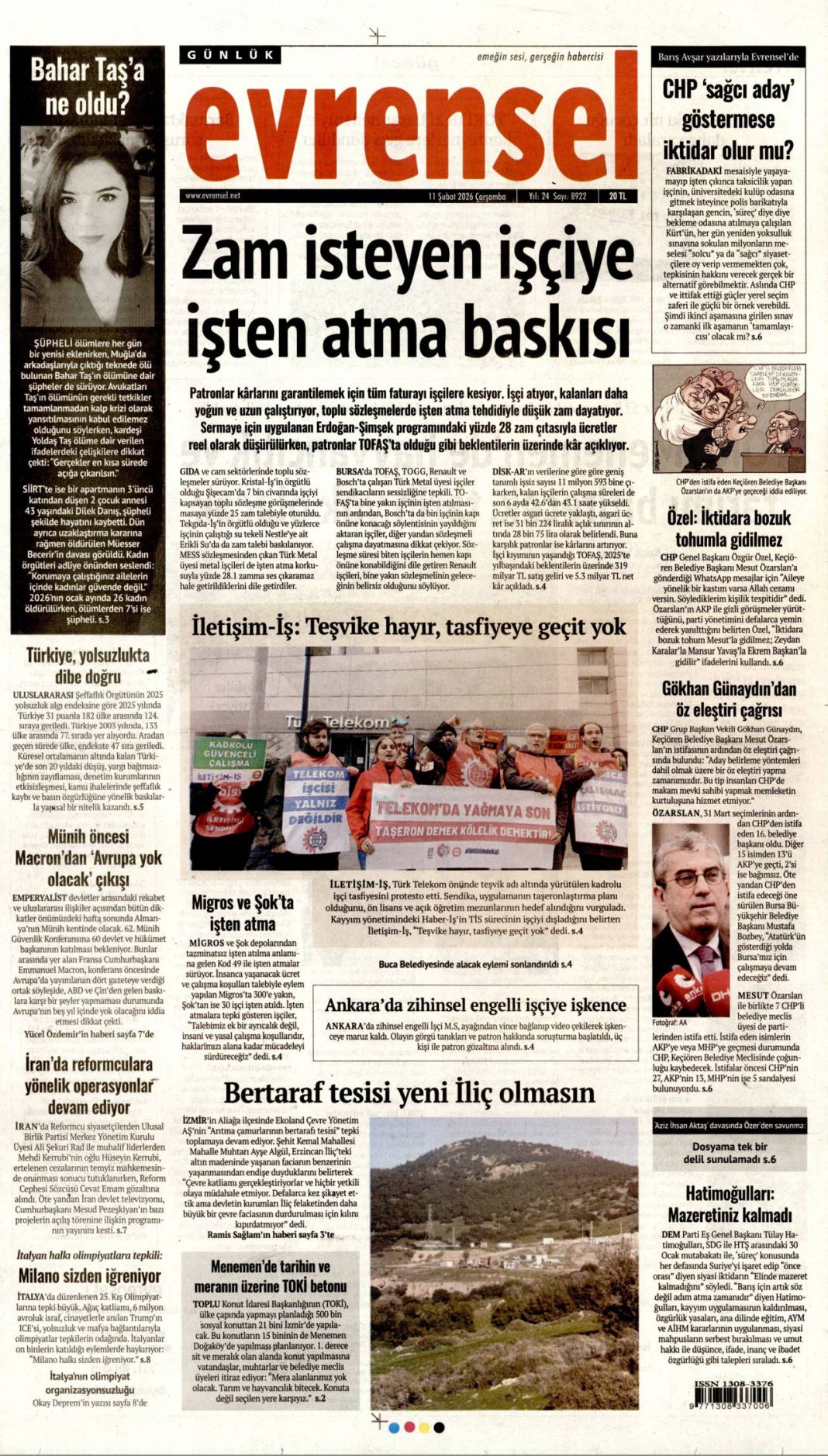 Tacizci başkana sahip çıktılar: 11 Şubat 2026 Çarşamba güncel gazete manşetleri 10