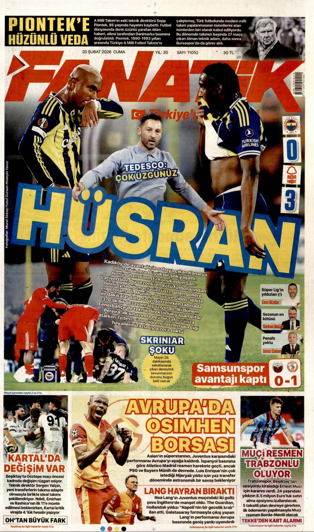 Şehitlerin emanetine sahip çıkıyoruz: 20 Şubat 2026 Cuma güncel gazete manşetleri 27