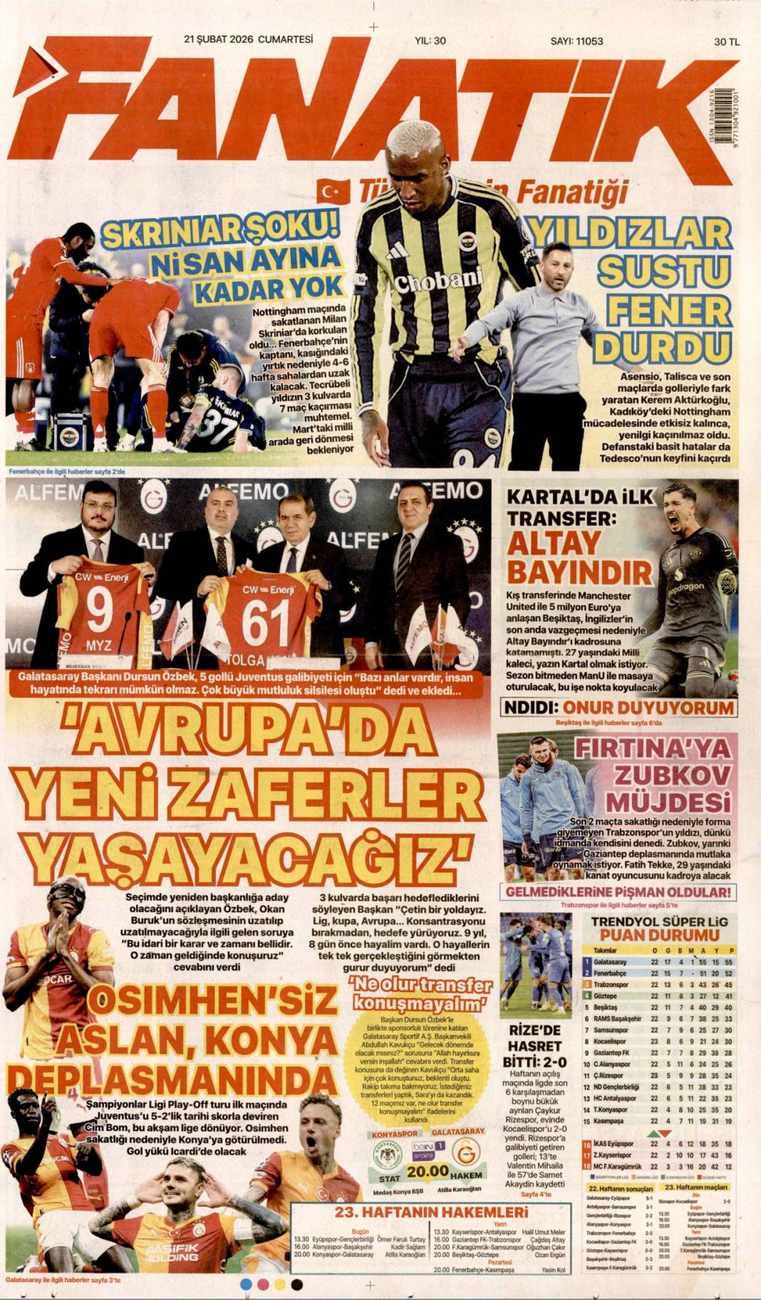 Türkiye Ramazanda Gazze'yi unutmadı: 21 Şubat 2026 Cumartesi güncel gazete manşetleri 26