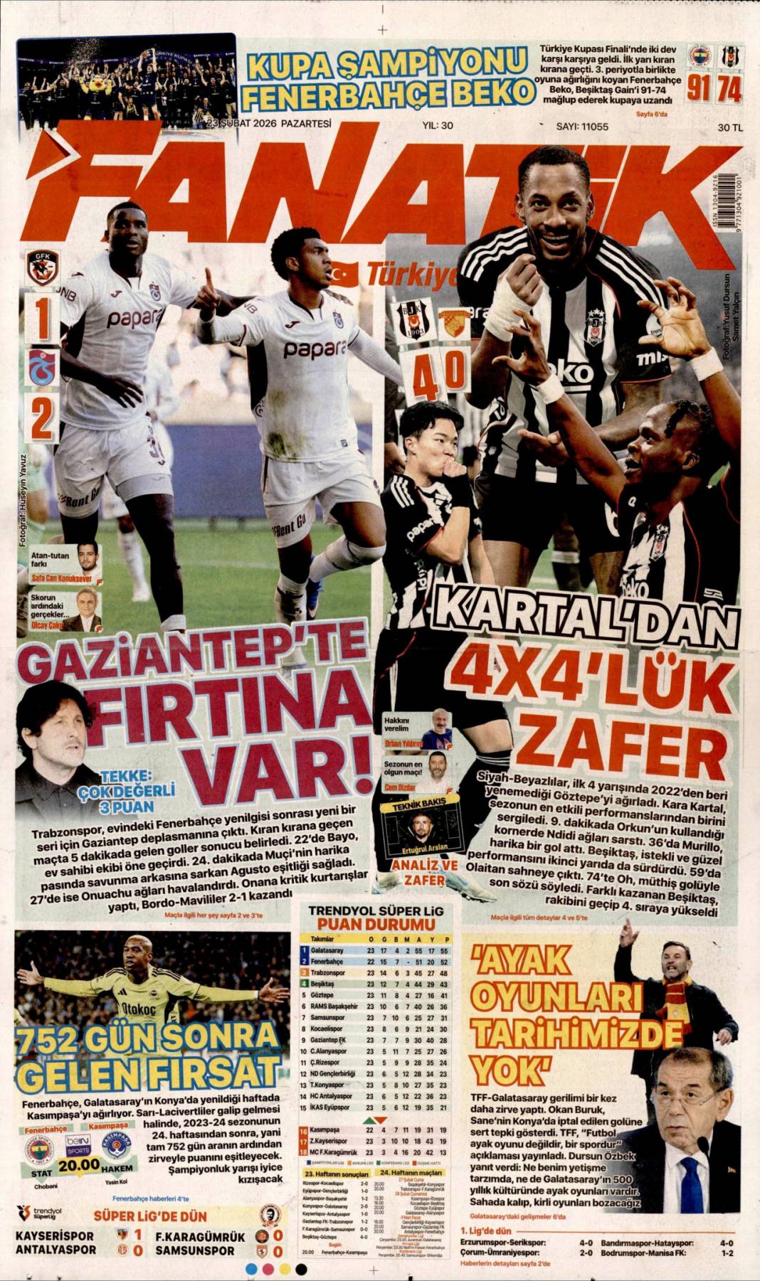 Zehir tacirlerine Avcı'dan Siber darbe: 23 Şubat 2026 Pazartesi güncel gazete manşetleri 24