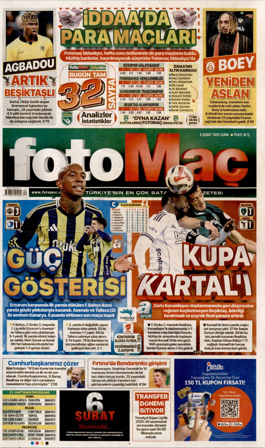 Türkiye'nin gücüne hayran kaldık: 6 Şubat 2026 Cuma güncel gazete manşetleri 23