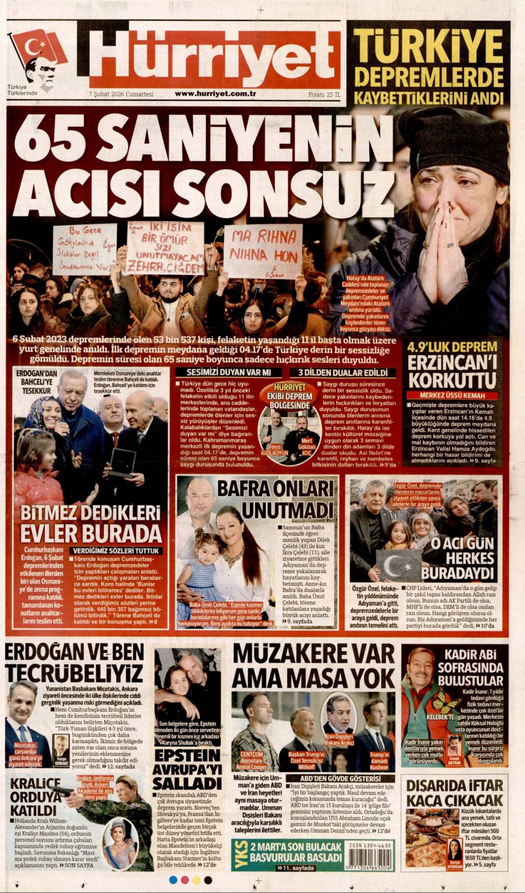 Bitmez dediler işte evler burada: 7 Şubat 2026 Cumartesi güncel gazete manşetleri 7