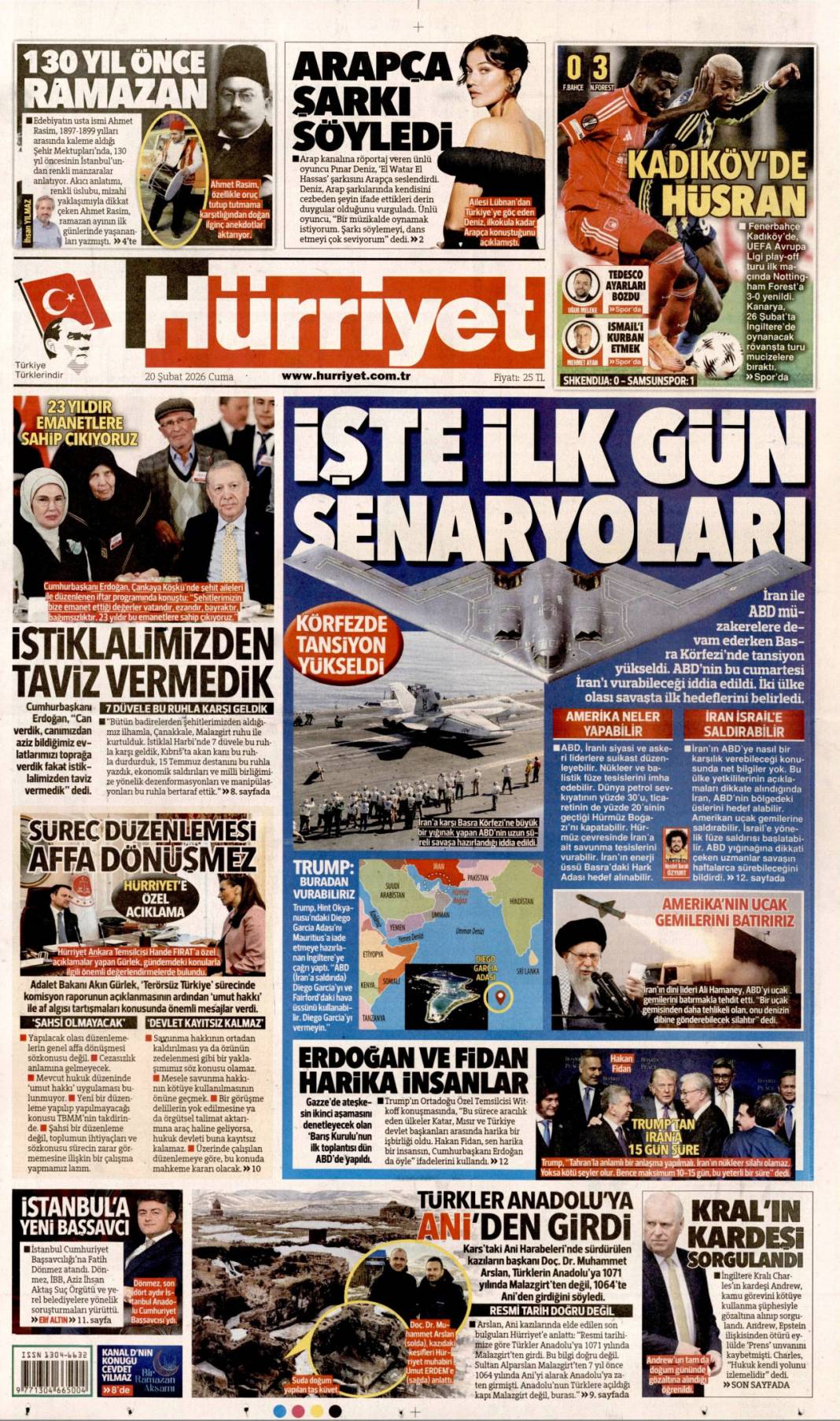 Şehitlerin emanetine sahip çıkıyoruz: 20 Şubat 2026 Cuma güncel gazete manşetleri 4