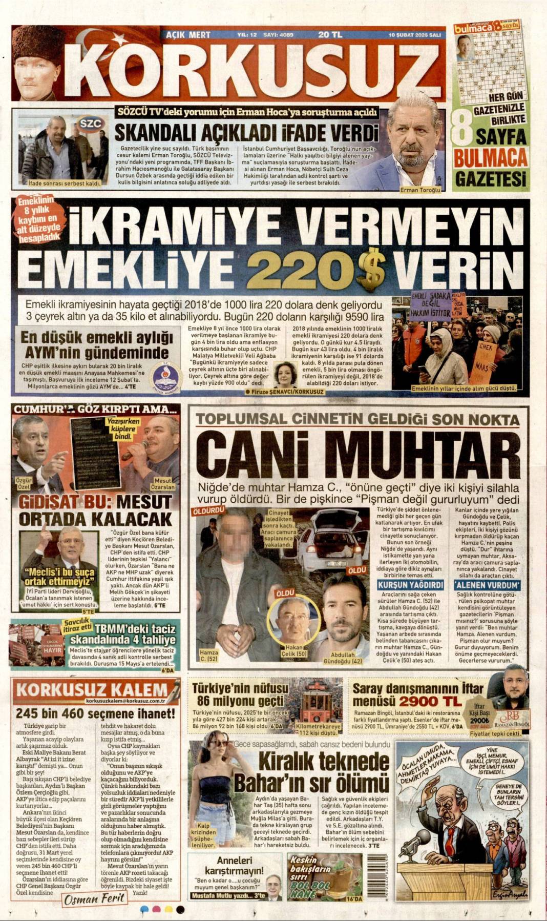 Rejimi devirmek boş bir hayal: 10 Şubat 2026 Salı güncel gazete manşetleri 16