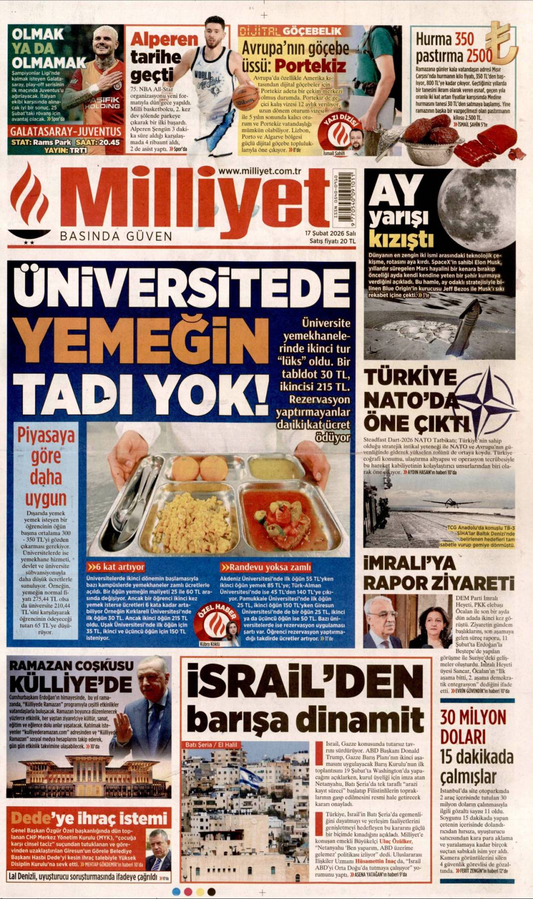 CHP'li tacizci hâlâ görevde: 17 Şubat 2026 Salı güncel gazete manşetleri 3