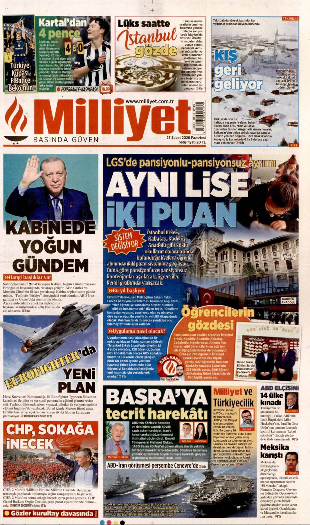 Zehir tacirlerine Avcı'dan Siber darbe: 23 Şubat 2026 Pazartesi güncel gazete manşetleri 4