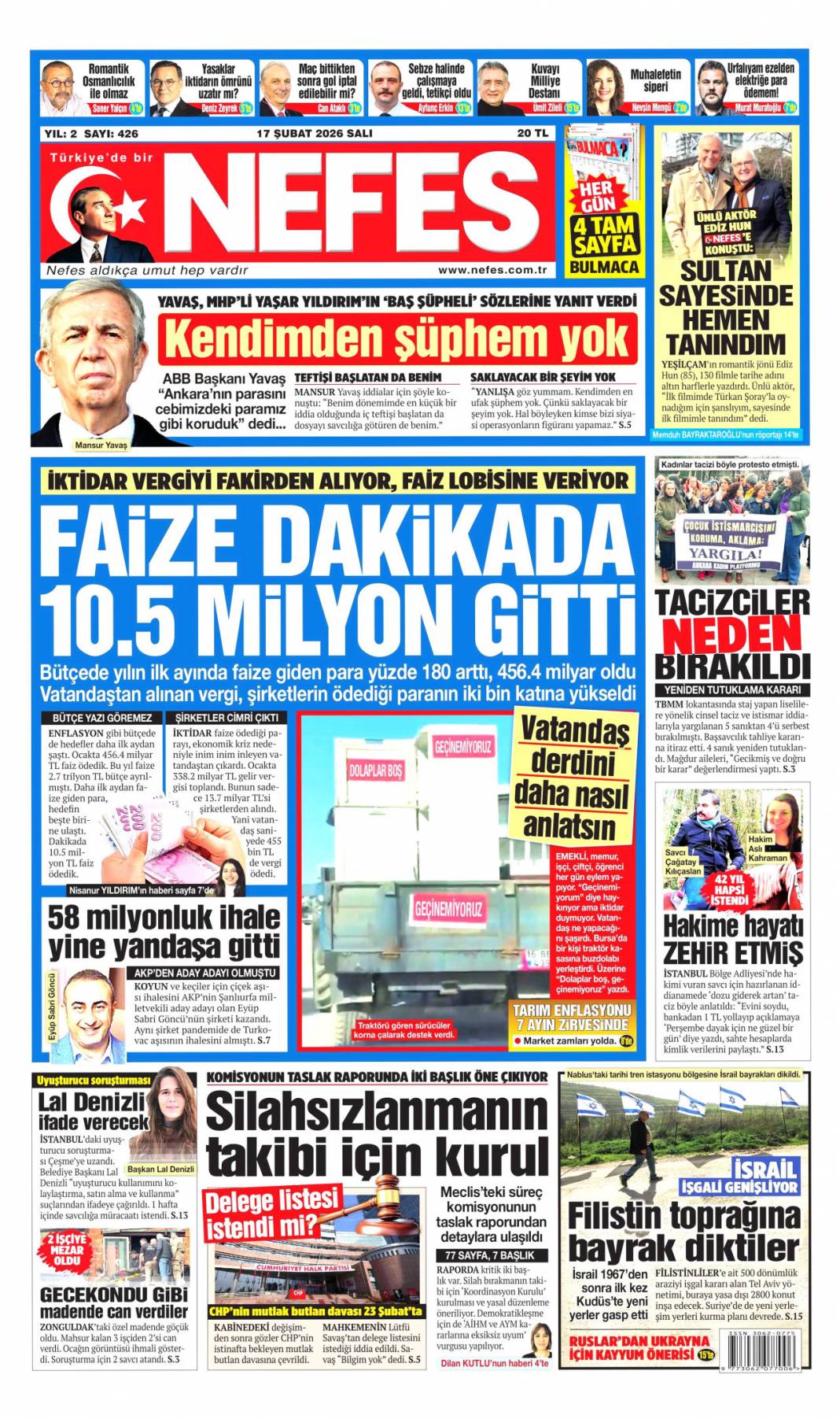 CHP'li tacizci hâlâ görevde: 17 Şubat 2026 Salı güncel gazete manşetleri 18