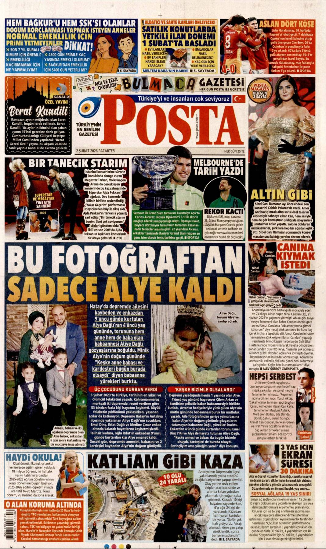 Avrupa saraylarını sarstı: 2 Şubat 2026 Pazartesi güncel gazete manşetleri 9