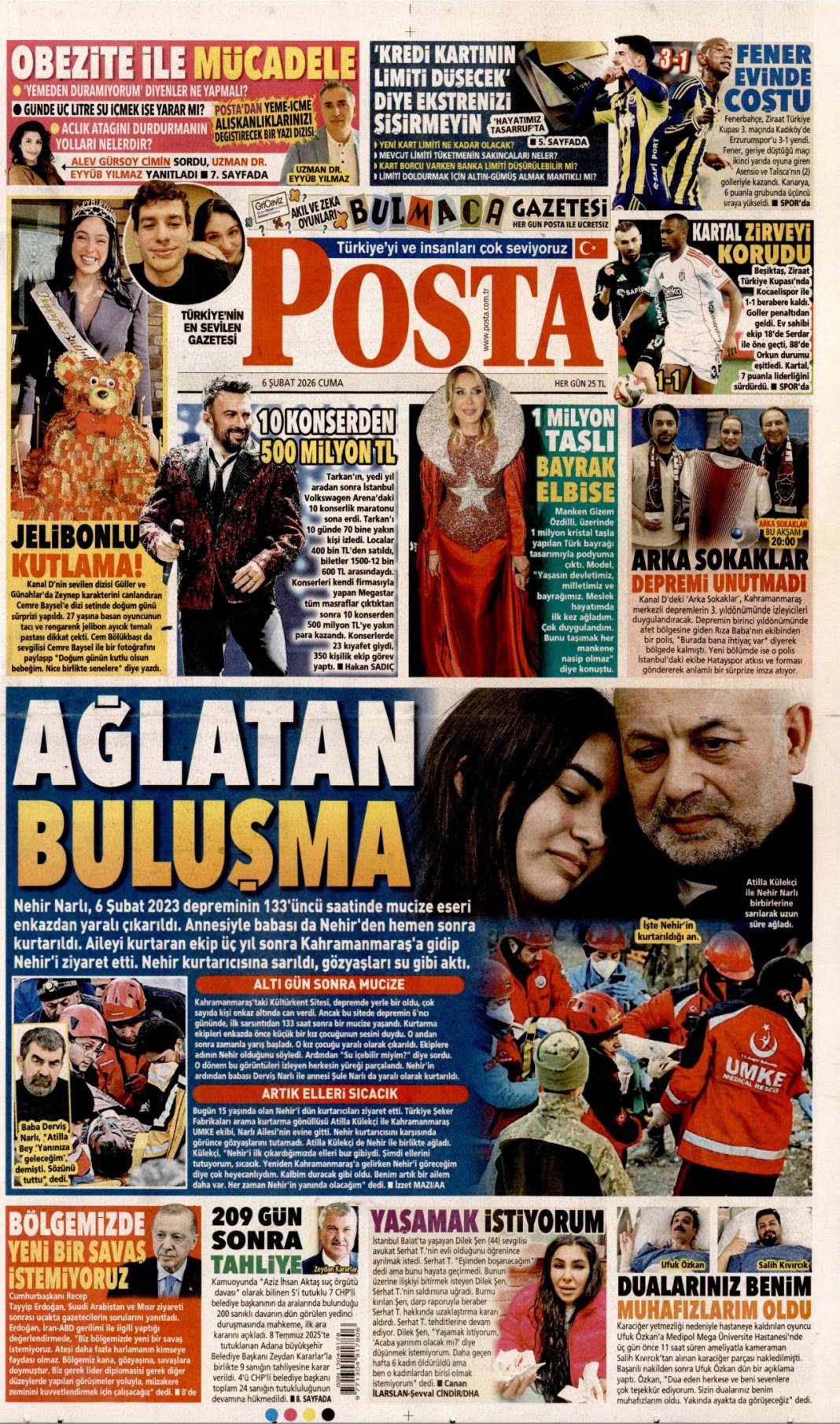 Türkiye'nin gücüne hayran kaldık: 6 Şubat 2026 Cuma güncel gazete manşetleri 16