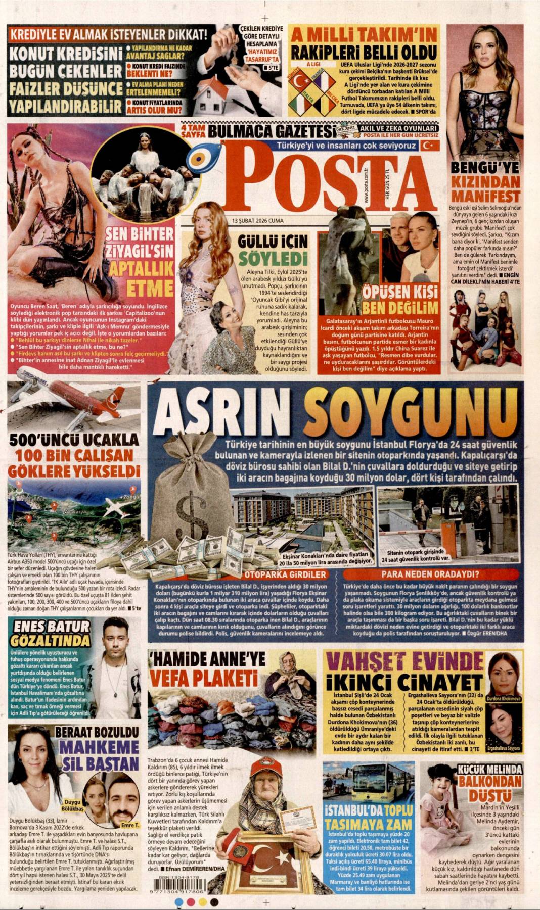 Faşizanlık CHP'nin iliklerine sinmiş: 13 Şubat 2026 Cuma güncel gazete manşetleri 19