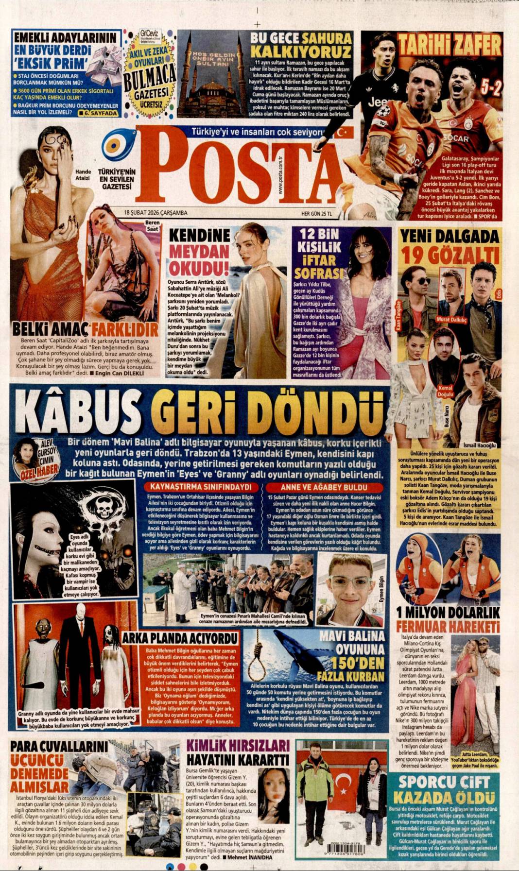 Afrika Boynuzu'nda çatışma istemiyoruz: 18 Şubat 2026 Çarşamba güncel gazete manşetleri 7