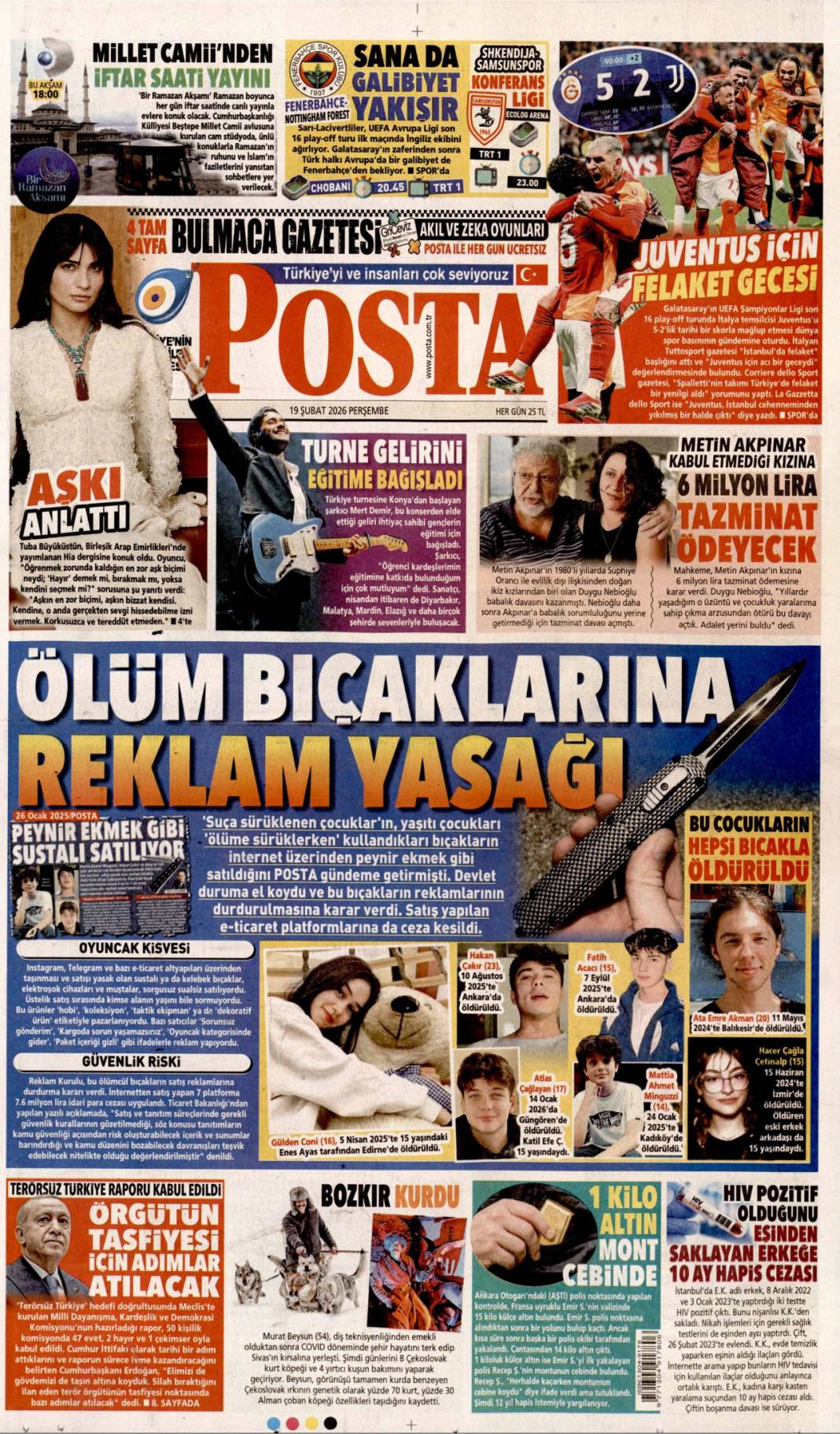 Terör prangasını parçaladık: 19 Şubat 2026 Perşembe güncel gazete manşetleri 16