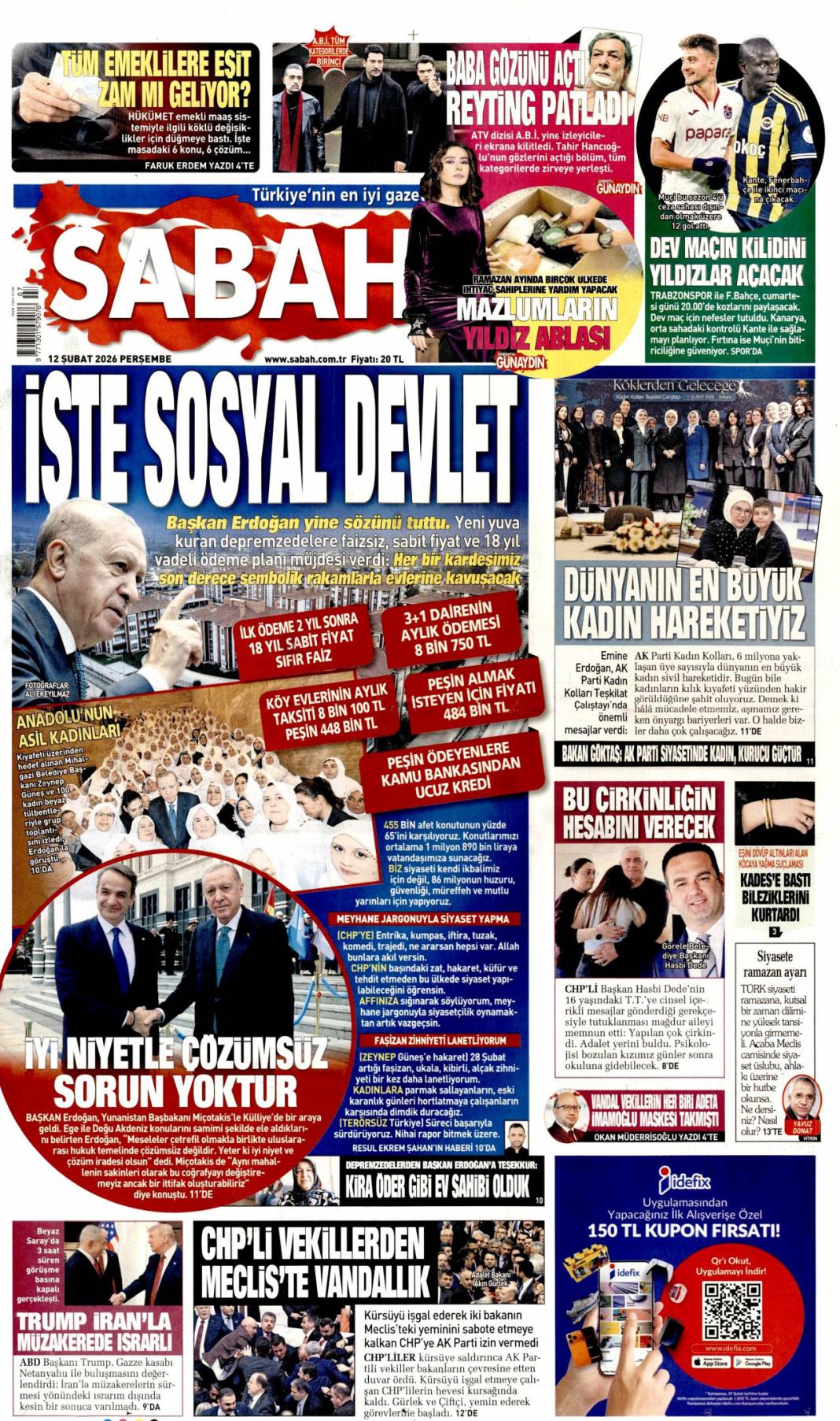 İşte böyle yemin ettiler: 12 Şubat 2026 Perşembe güncel gazete manşetleri 4