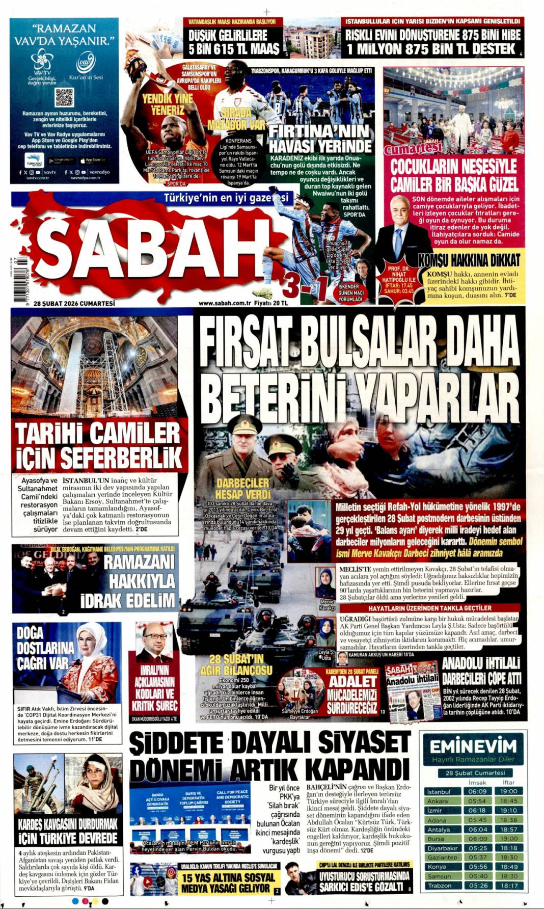 İmralı'dan 2. çağrı: 28 Şubat 2026 Cumartesi güncel gazete manşetleri 2