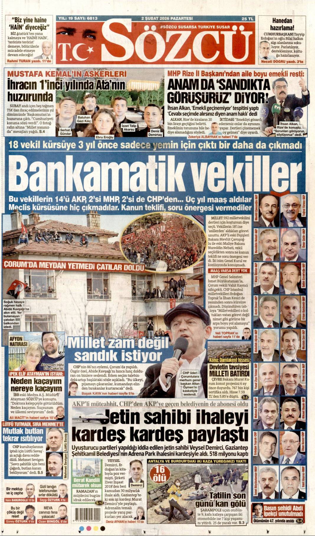 Avrupa saraylarını sarstı: 2 Şubat 2026 Pazartesi güncel gazete manşetleri 17