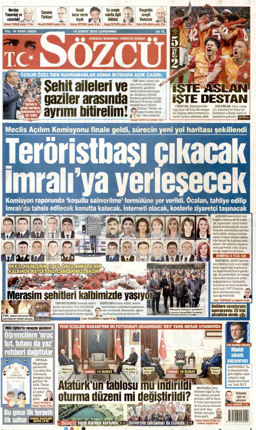 Afrika Boynuzu'nda çatışma istemiyoruz: 18 Şubat 2026 Çarşamba güncel gazete manşetleri 8