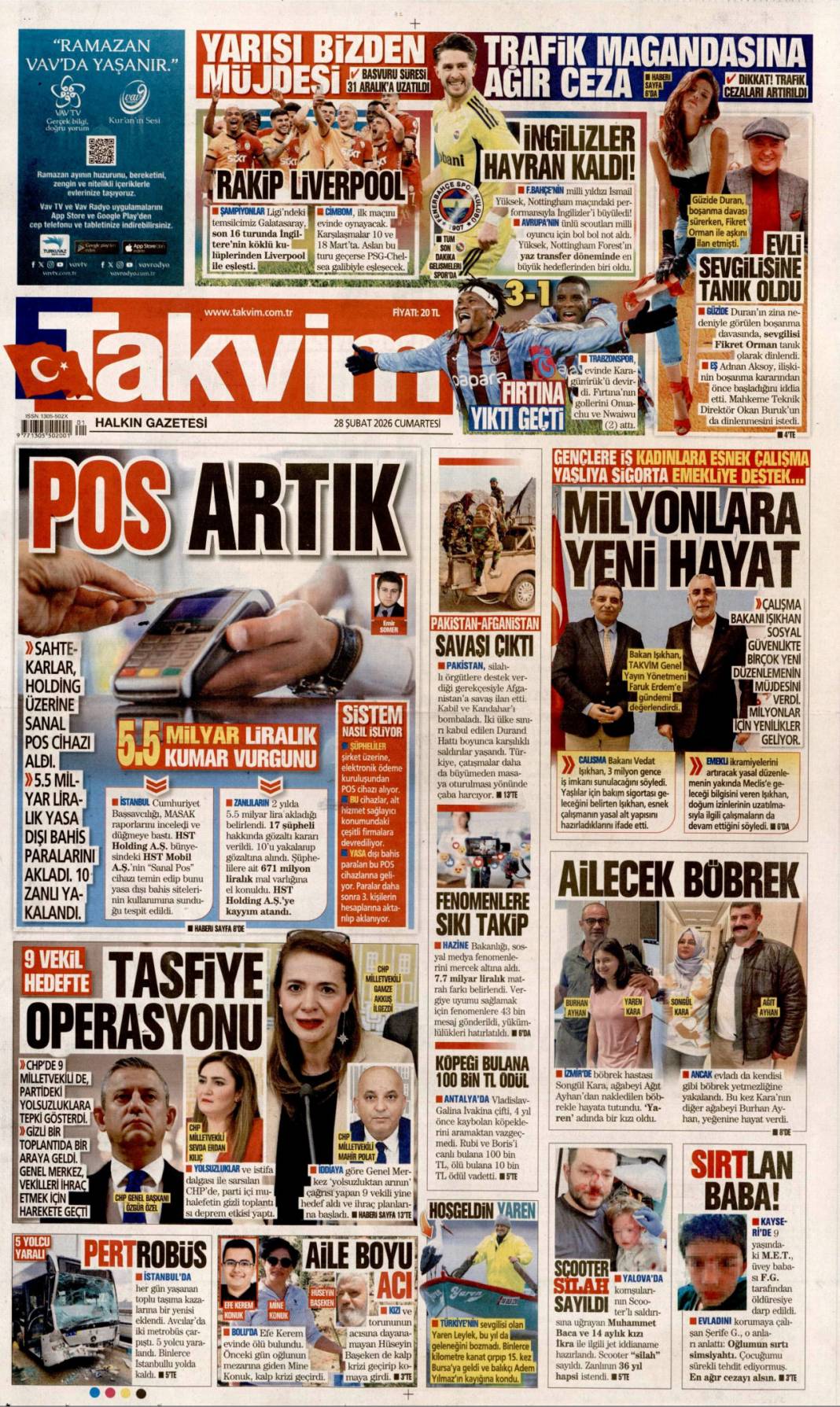 İmralı'dan 2. çağrı: 28 Şubat 2026 Cumartesi güncel gazete manşetleri 21