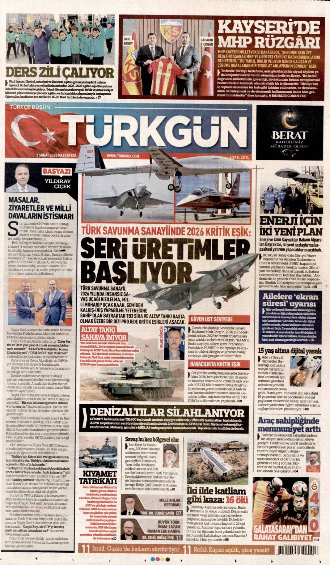 Avrupa saraylarını sarstı: 2 Şubat 2026 Pazartesi güncel gazete manşetleri 13