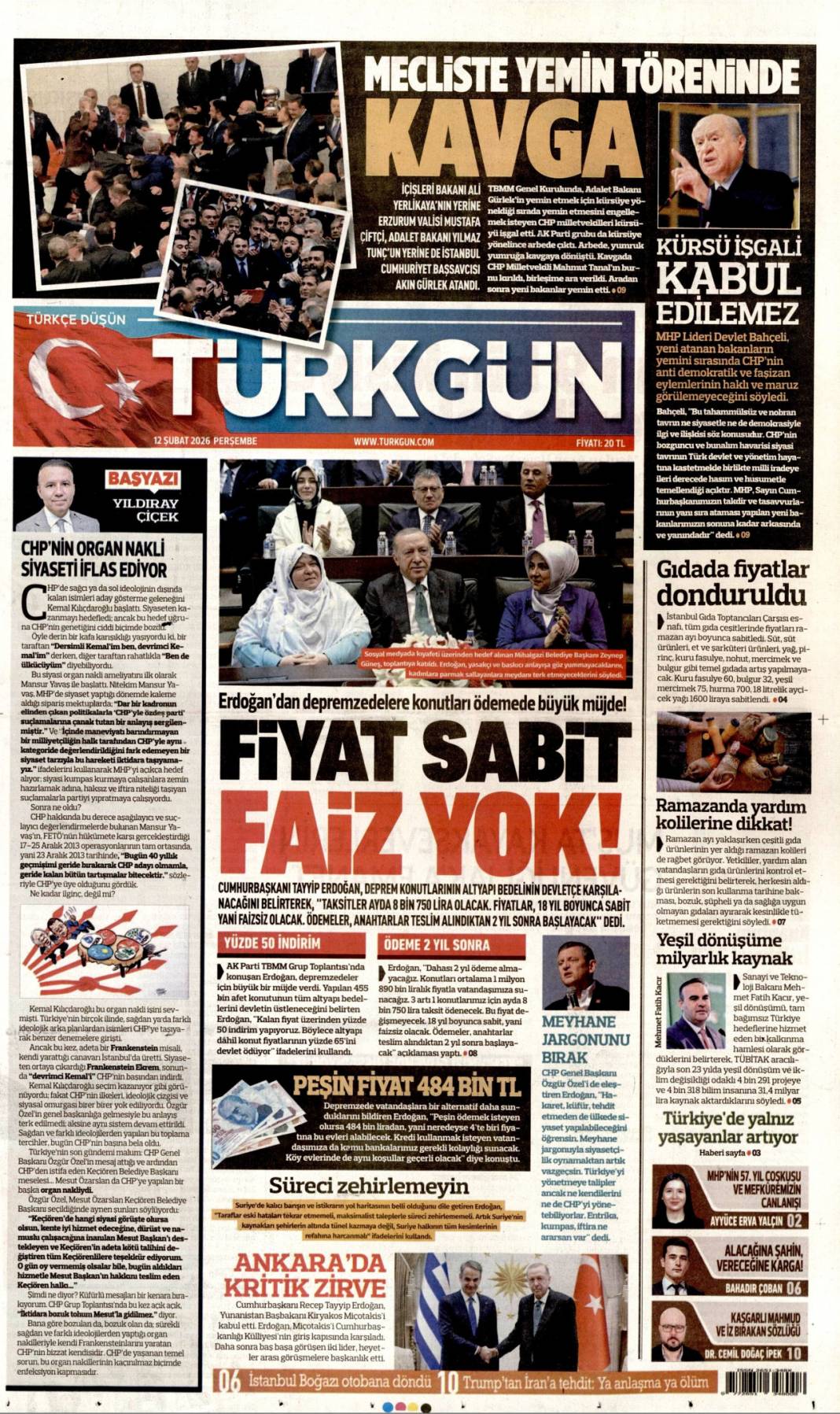 İşte böyle yemin ettiler: 12 Şubat 2026 Perşembe güncel gazete manşetleri 23