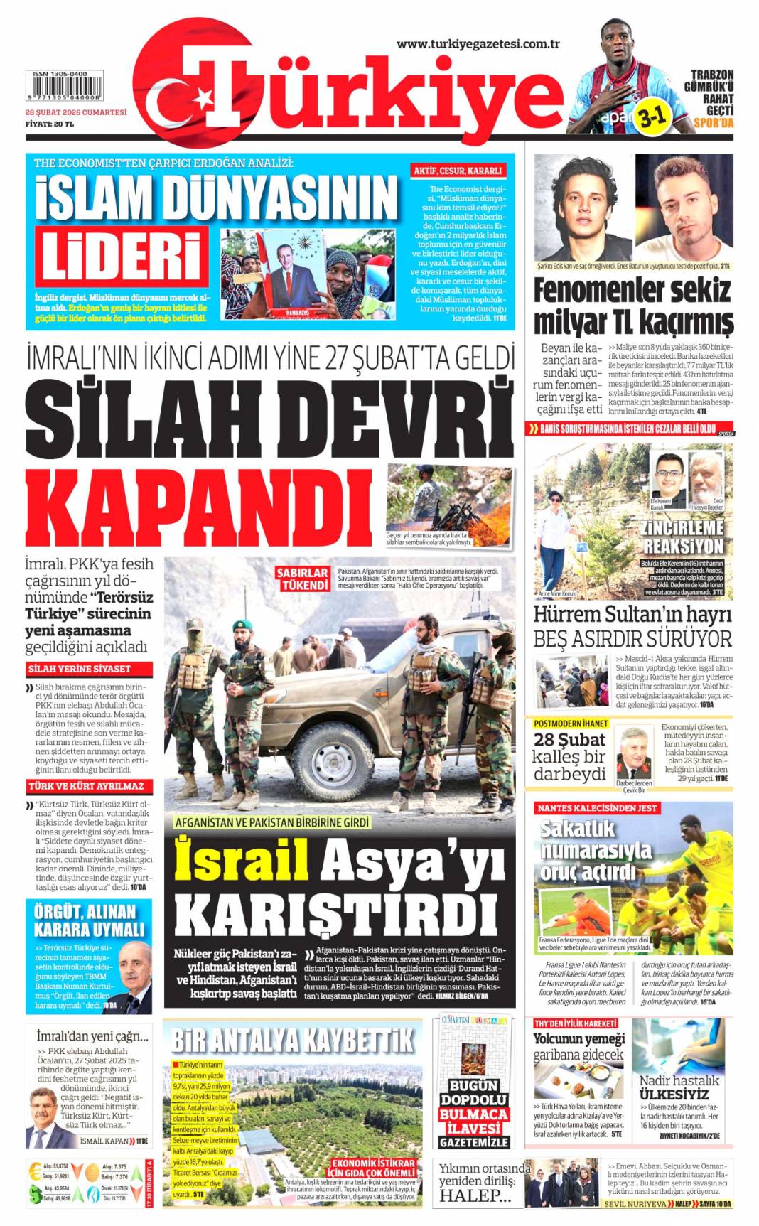 İmralı'dan 2. çağrı: 28 Şubat 2026 Cumartesi güncel gazete manşetleri 4