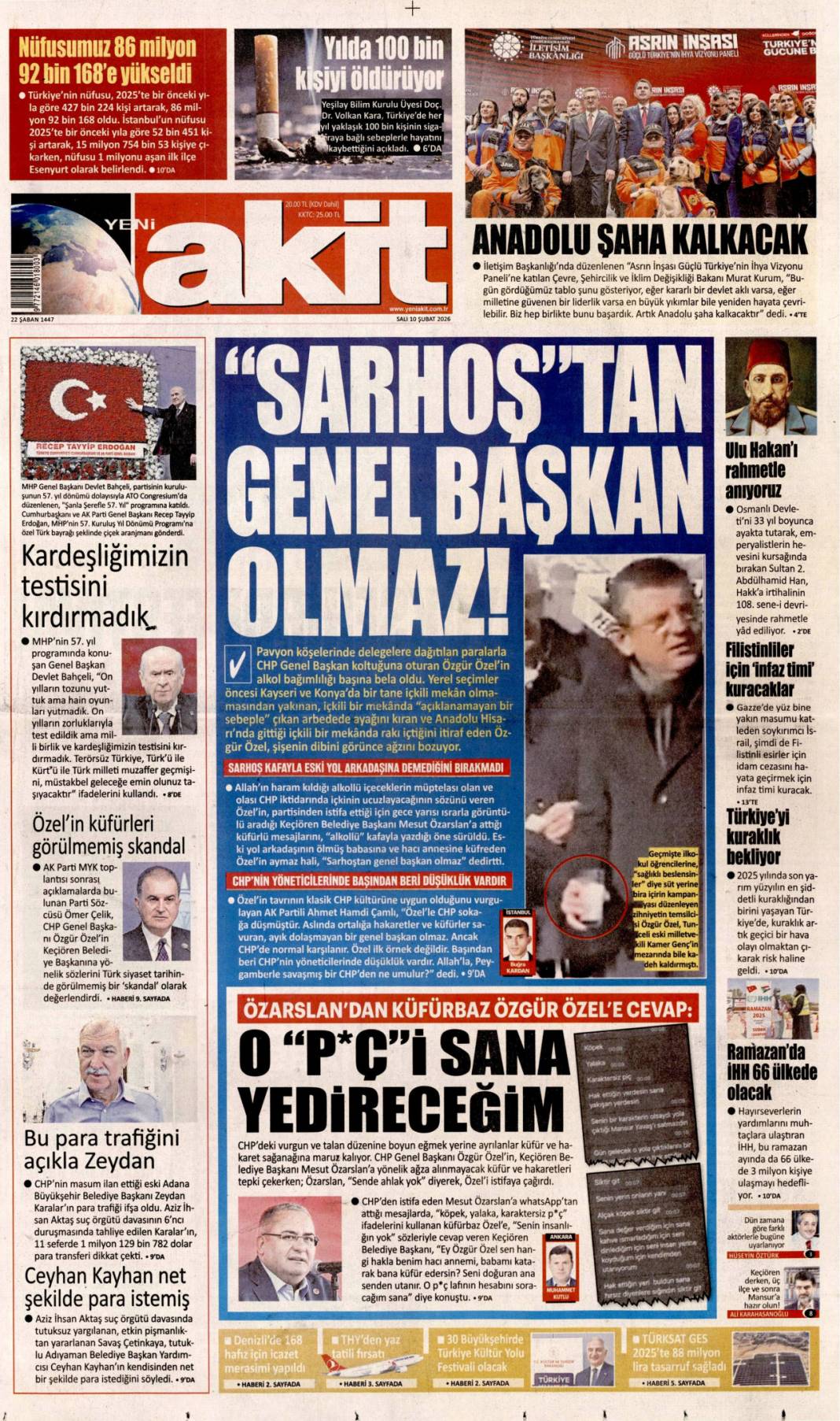 Rejimi devirmek boş bir hayal: 10 Şubat 2026 Salı güncel gazete manşetleri 8