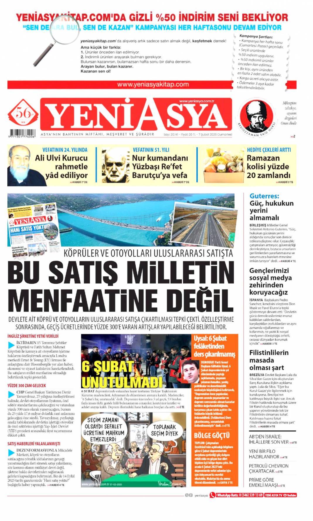 Bitmez dediler işte evler burada: 7 Şubat 2026 Cumartesi güncel gazete manşetleri 21