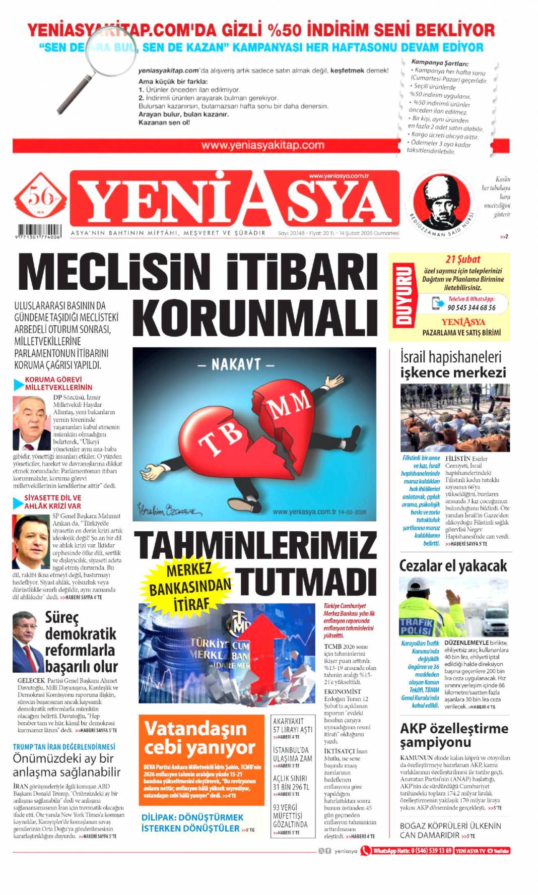 Hepsinin kökünü kazıyacağız: 14 Şubat 2026 Cumartesi güncel gazete manşetleri 21