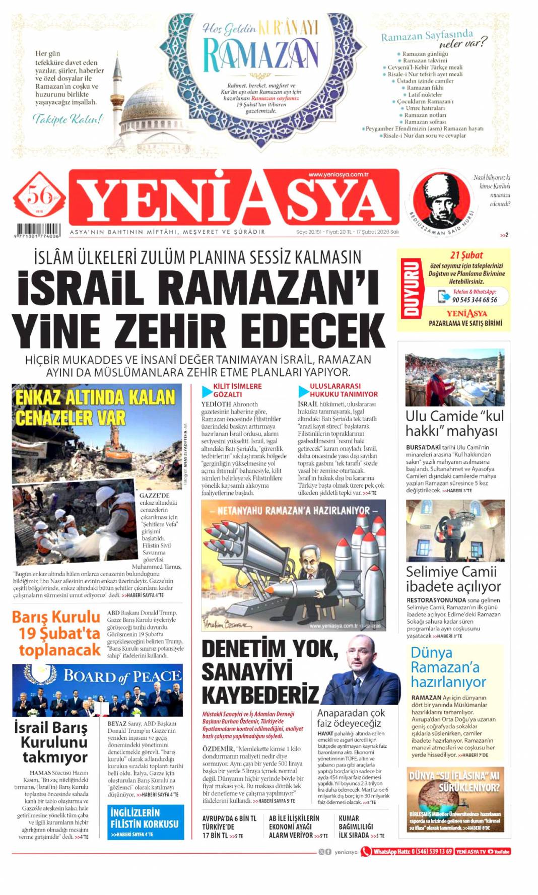 CHP'li tacizci hâlâ görevde: 17 Şubat 2026 Salı güncel gazete manşetleri 22