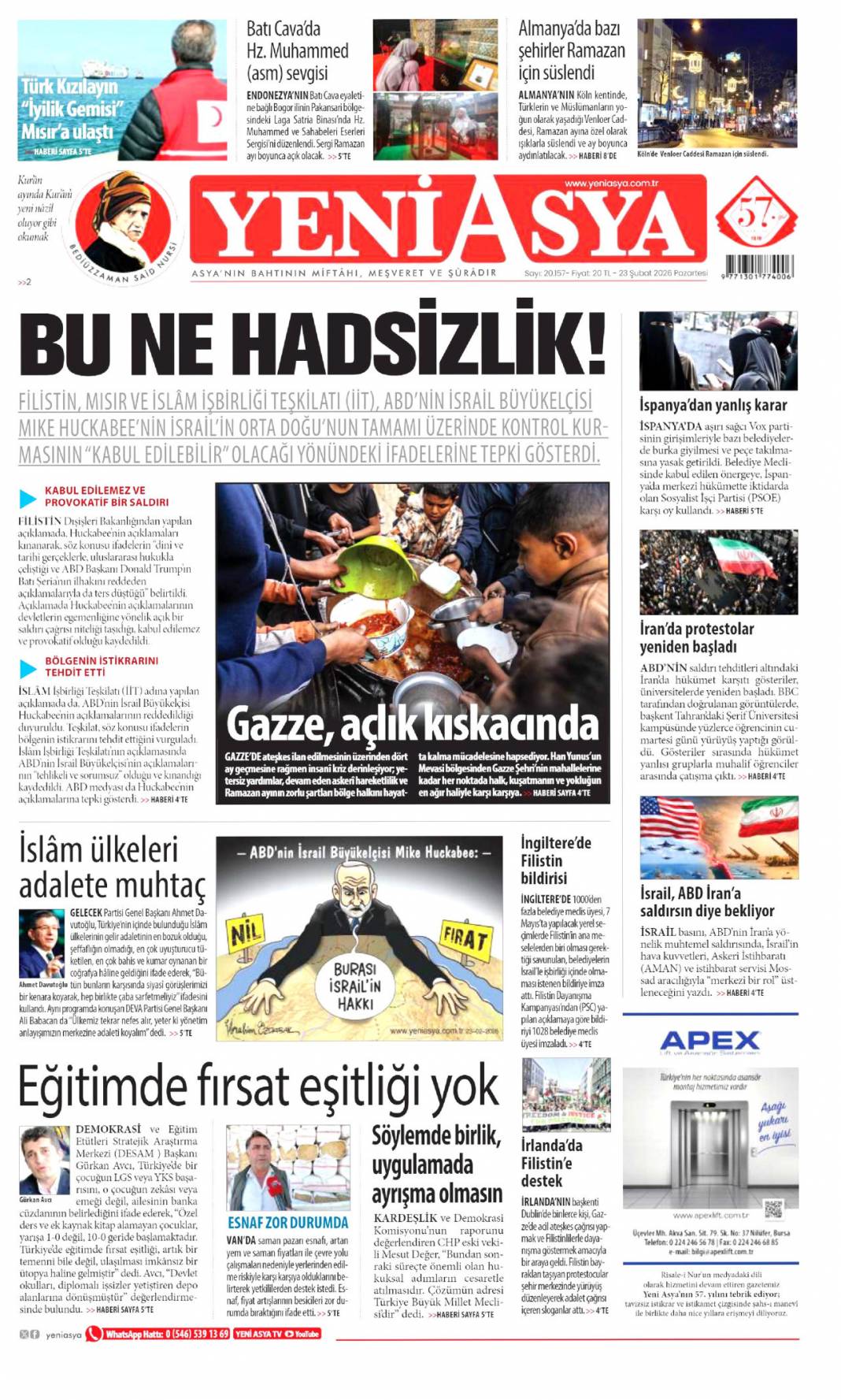 Zehir tacirlerine Avcı'dan Siber darbe: 23 Şubat 2026 Pazartesi güncel gazete manşetleri 22